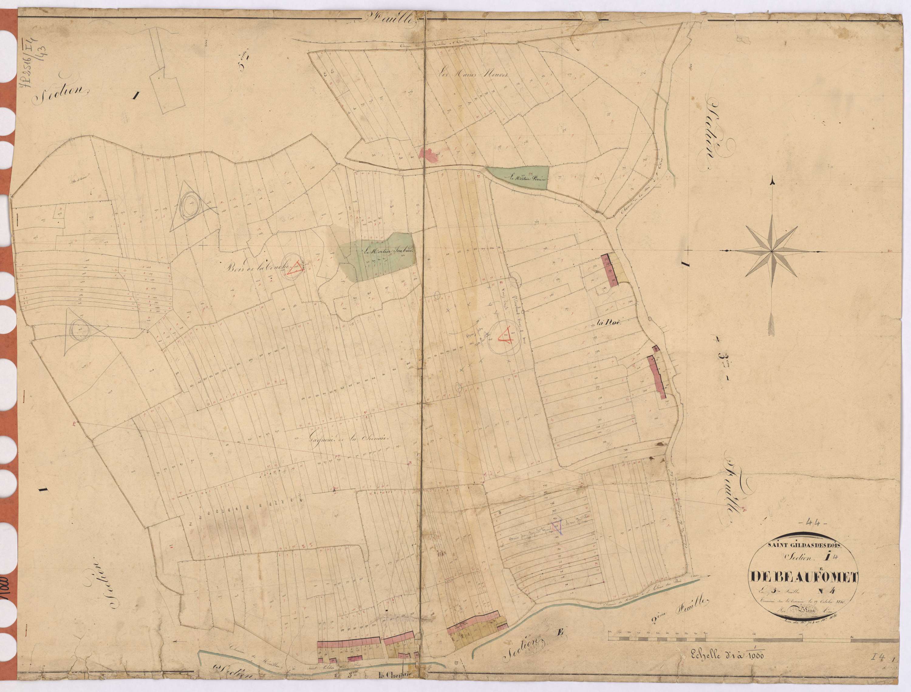 Saint-Gildas-des-Bois - Section I4 Beaufromet (section de) ; 703-1080