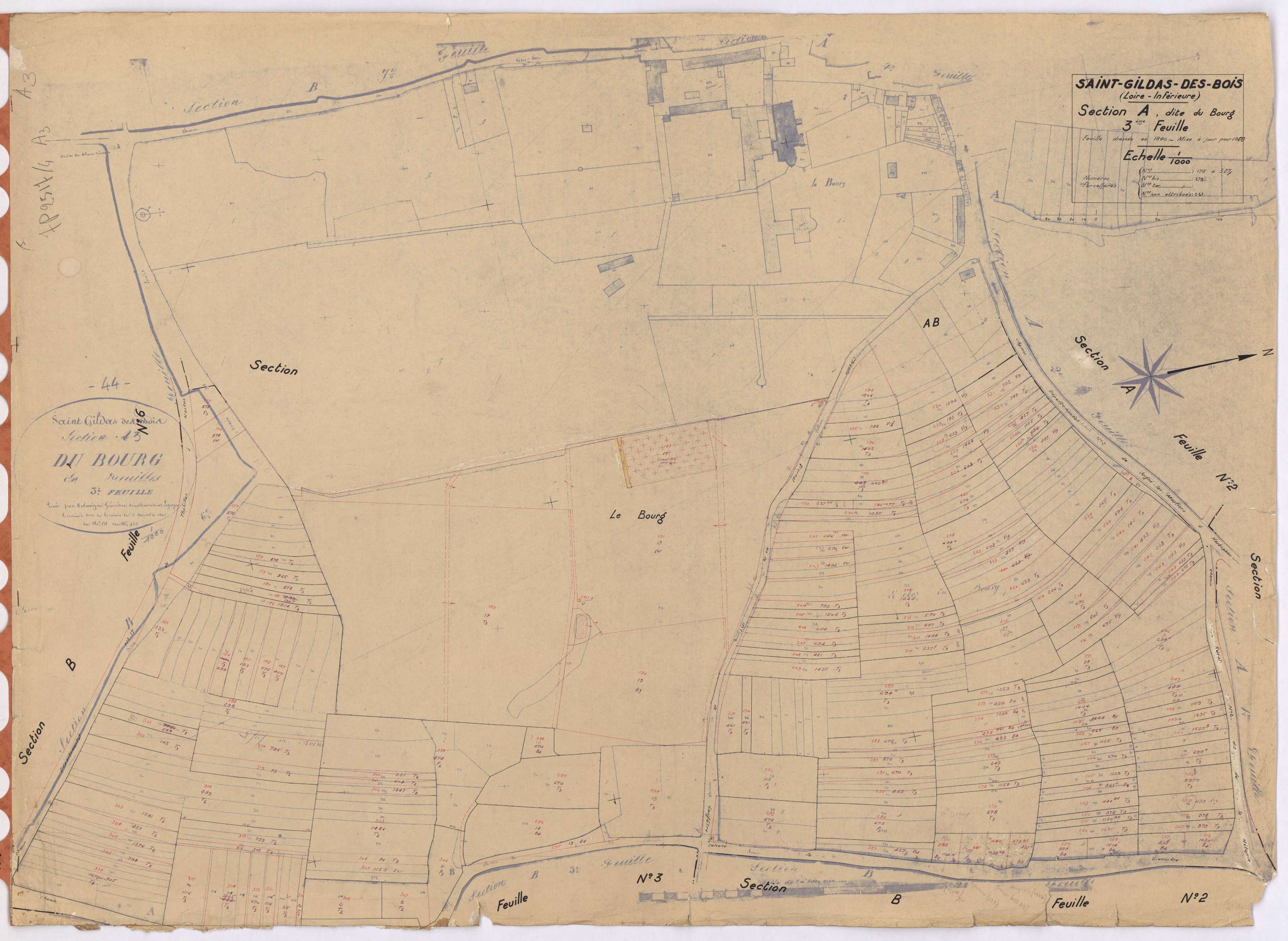 Saint-Gildas-des-Bois - Section A3 Bourg (section du) ; 175-327