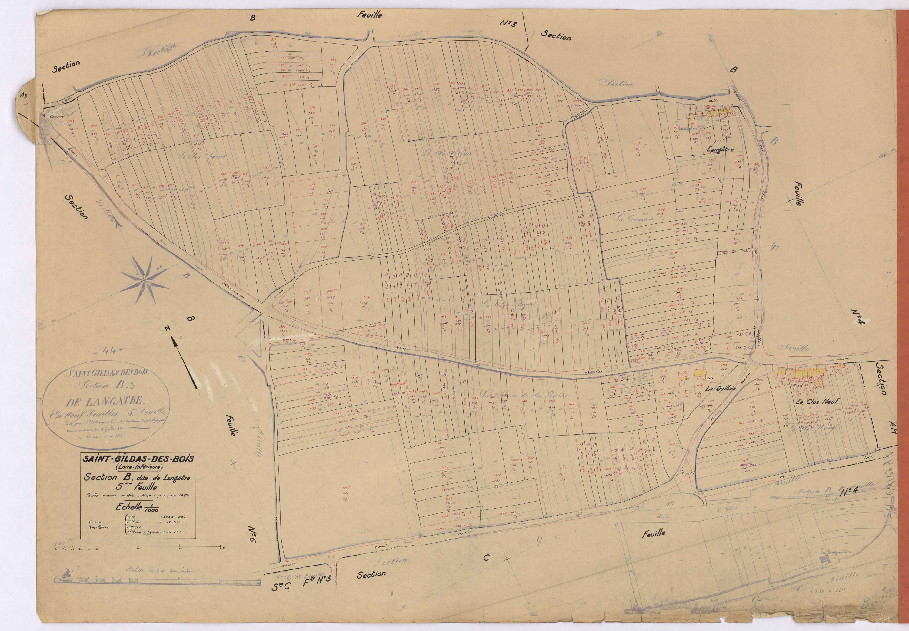Saint-Gildas-des-Bois - Section B5 Langâtre (section de) ; 808-1075