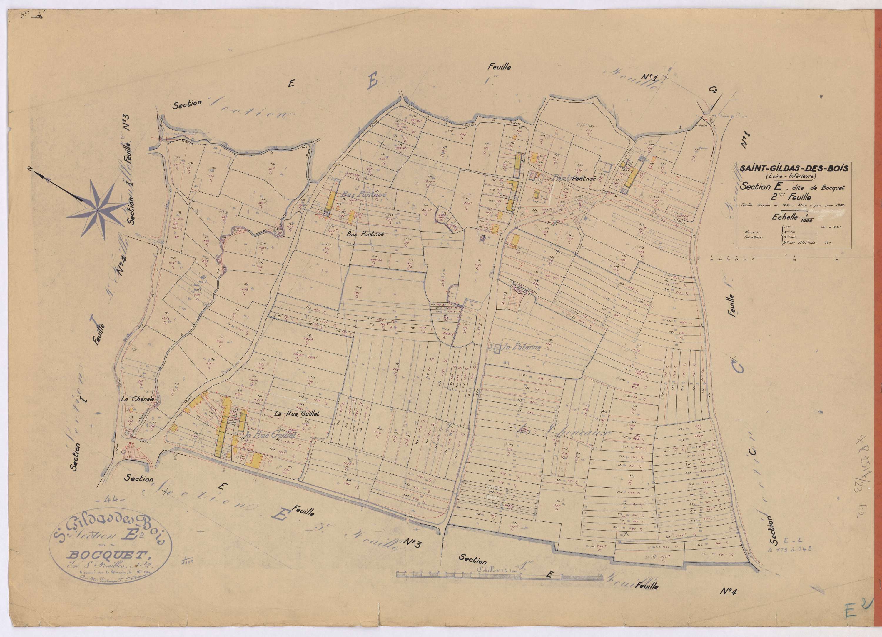 Saint-Gildas-des-Bois - Section E2 Bocquet (section de) ; 153-402