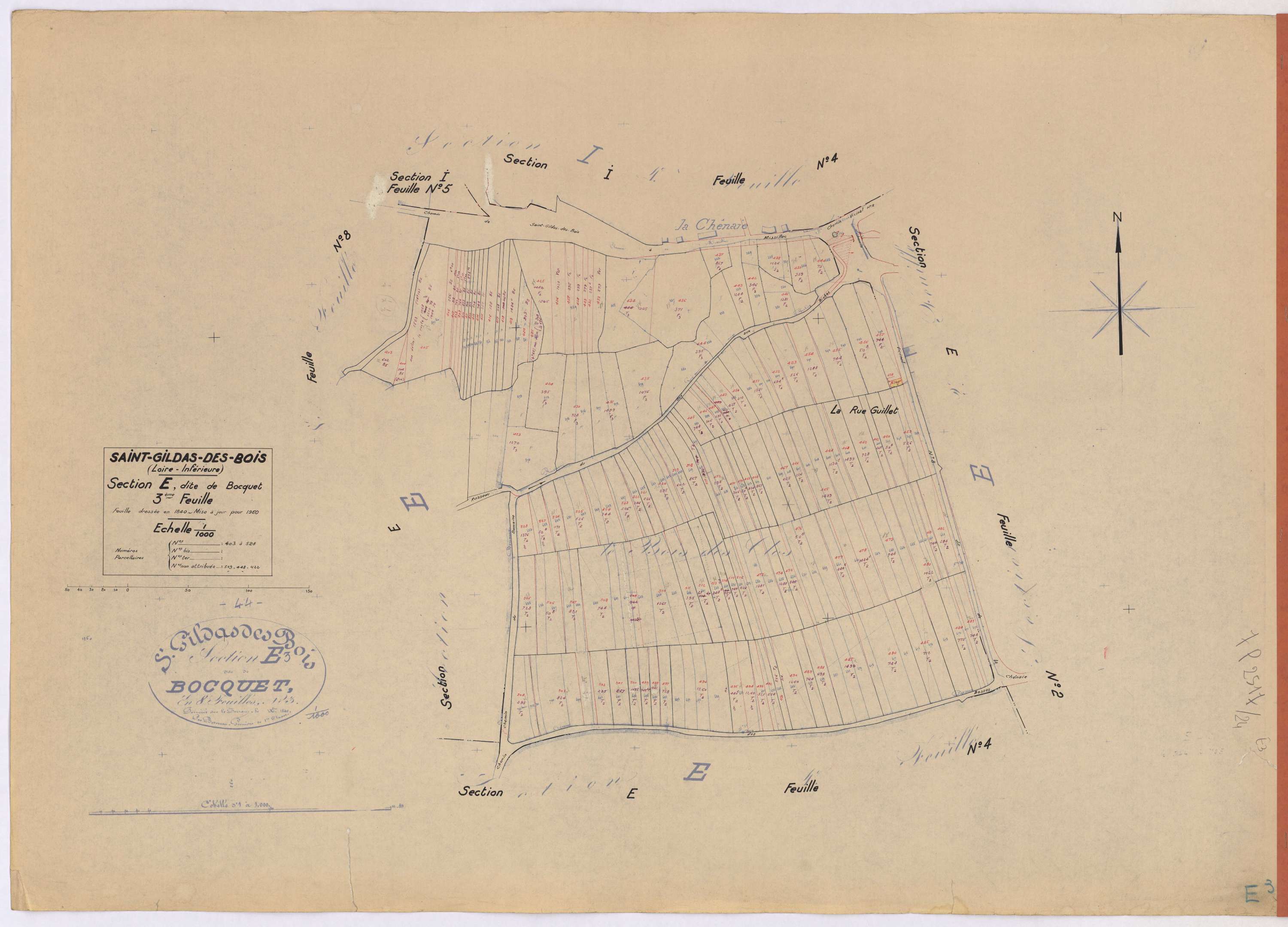 Saint-Gildas-des-Bois - Section E3 Bocquet (section de) ; 403-528