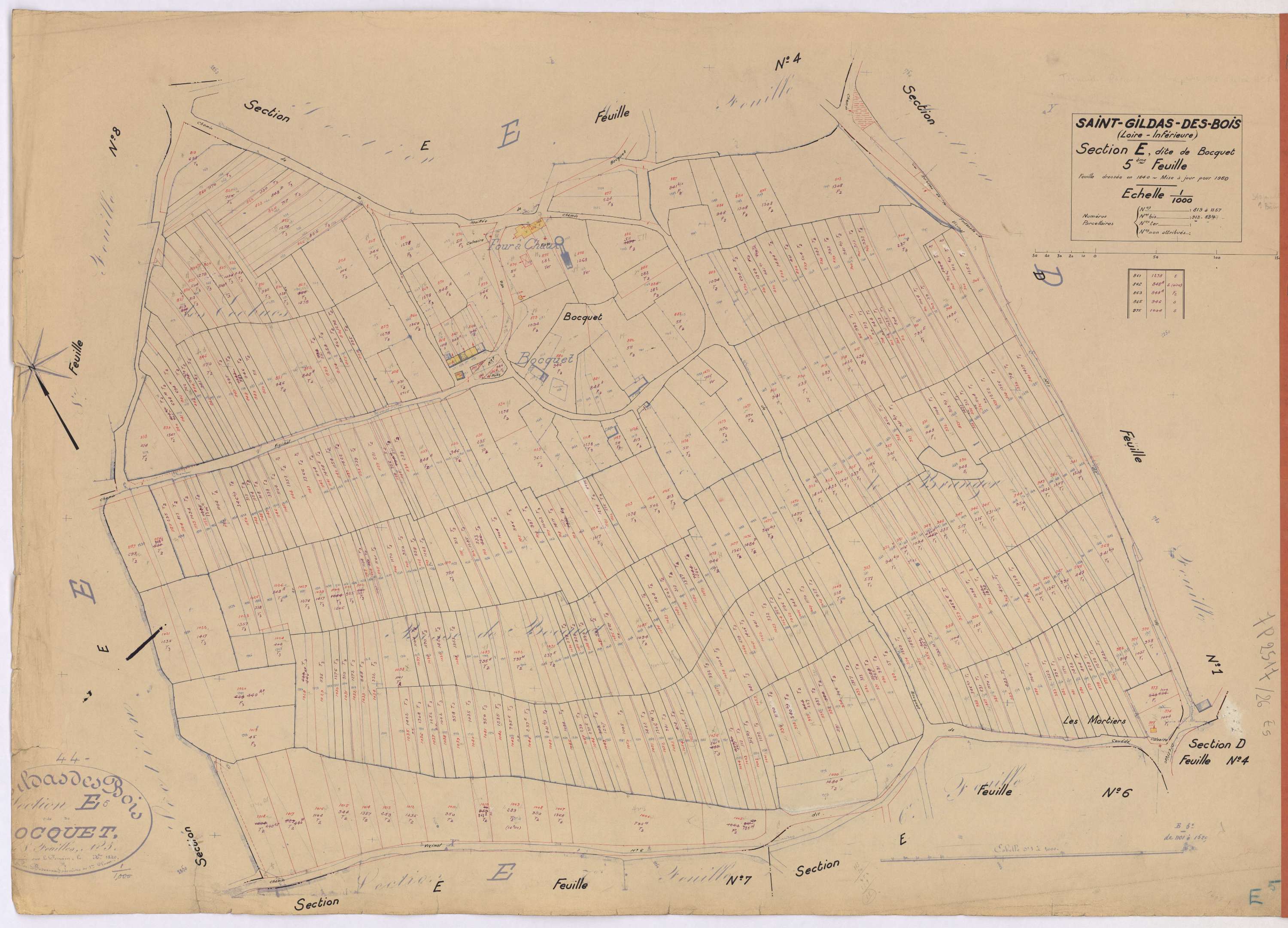 Saint-Gildas-des-Bois - Section E5 Bocquet (section de) ; 819-1157