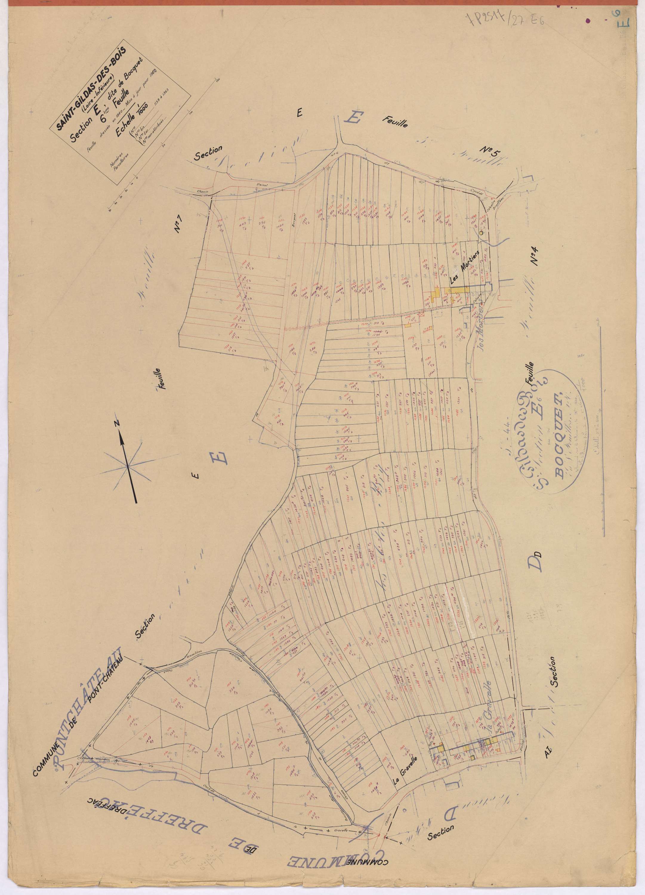 Saint-Gildas-des-Bois - Section E6 Bocquet (section de) ; 1158-1363