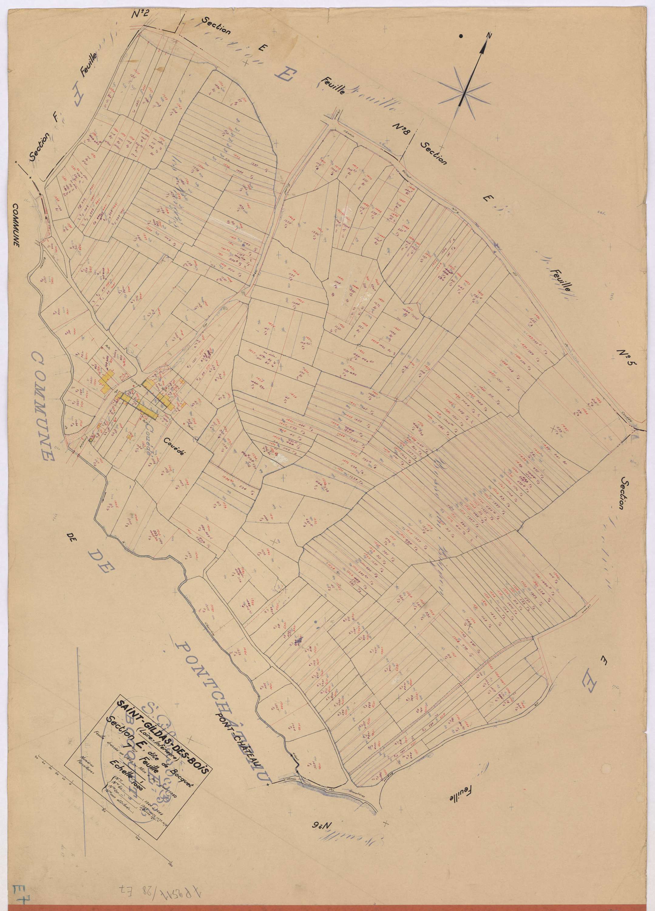 Saint-Gildas-des-Bois - Section E7 Bocquet (section de) ; 1364-1644