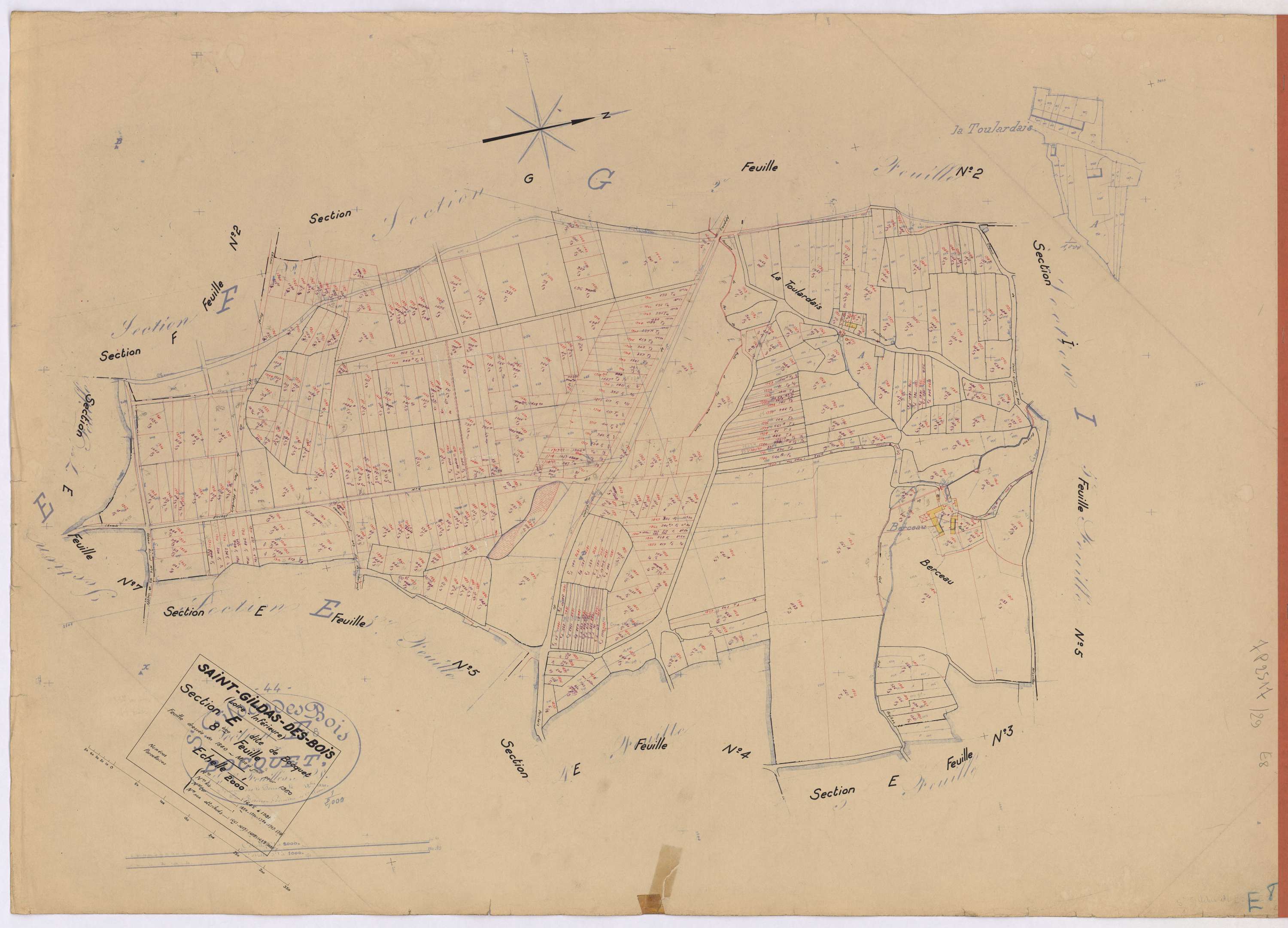 Saint-Gildas-des-Bois - Section E8 Bocquet (section de) ; 1645-1981