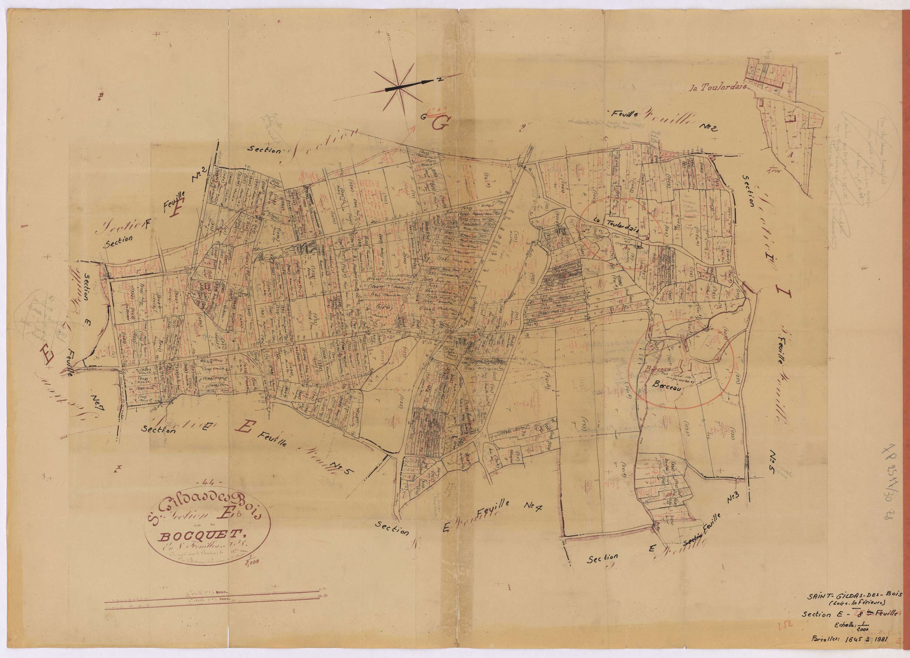 Saint-Gildas-des-Bois - Section E8 Bocquet (section de) ; 1645-1981