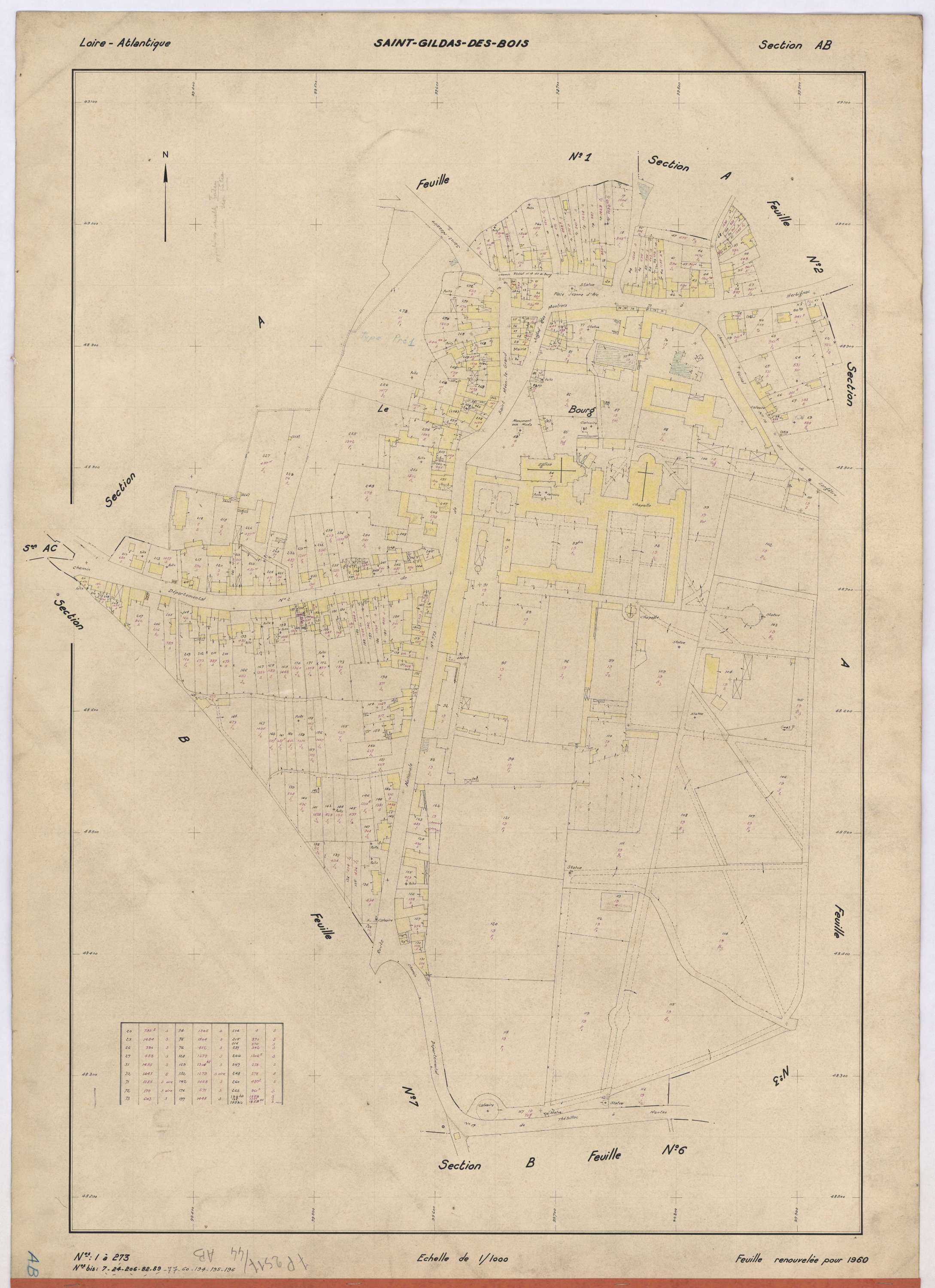Saint-Gildas-des-Bois - Section AB 1-273