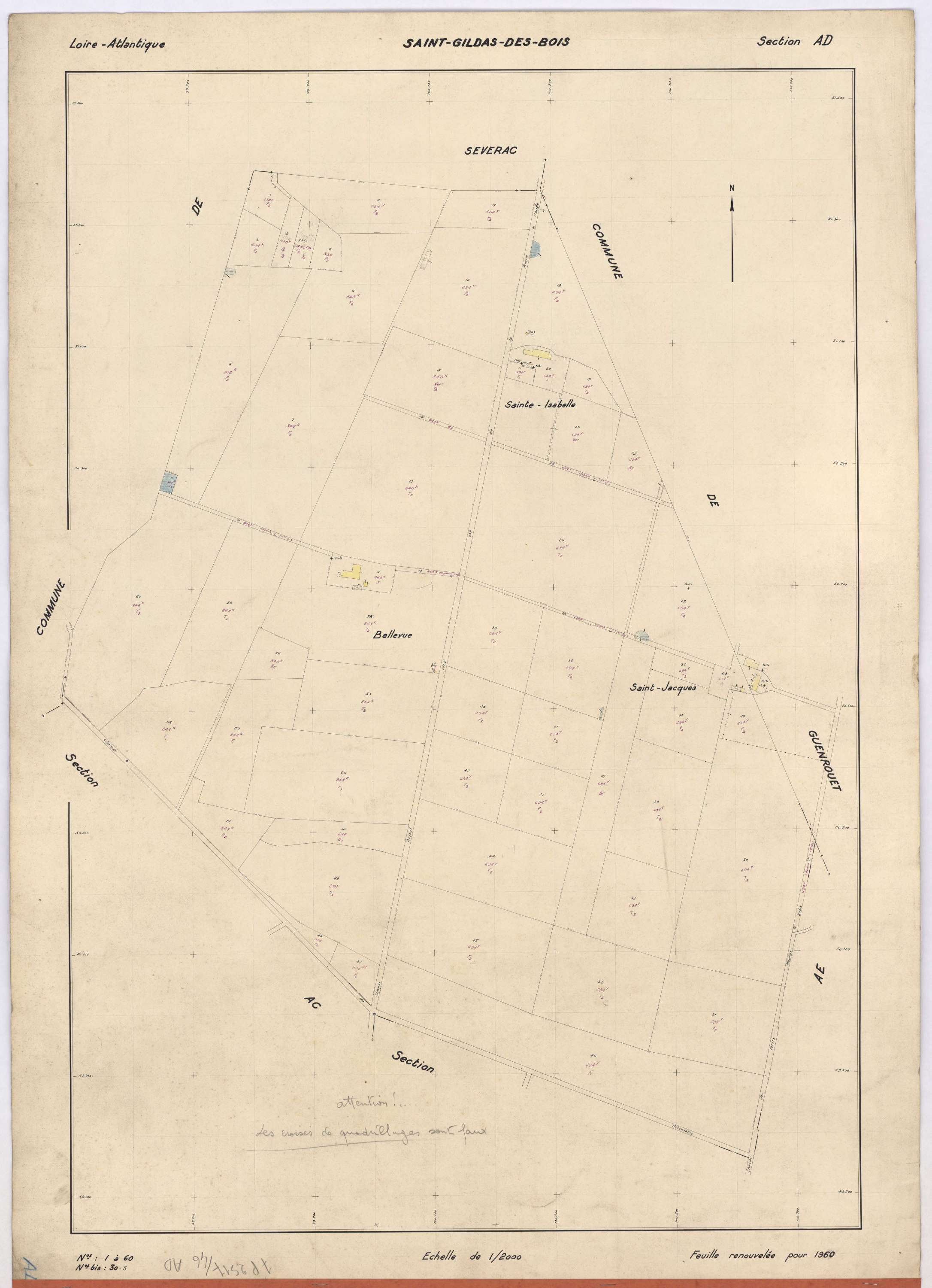 Saint-Gildas-des-Bois - Section AD 1-60