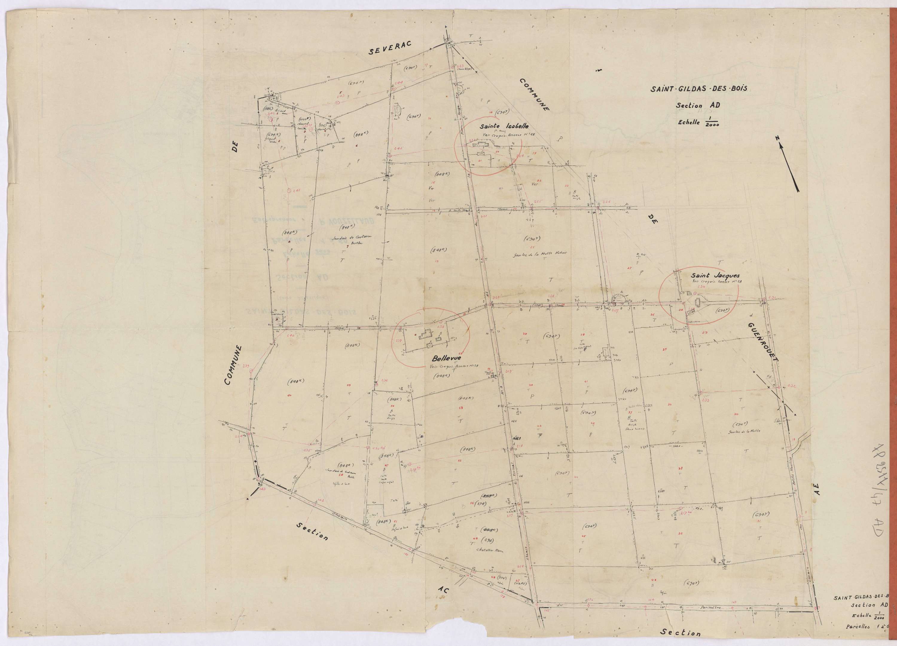 Saint-Gildas-des-Bois - Section AD 1-60