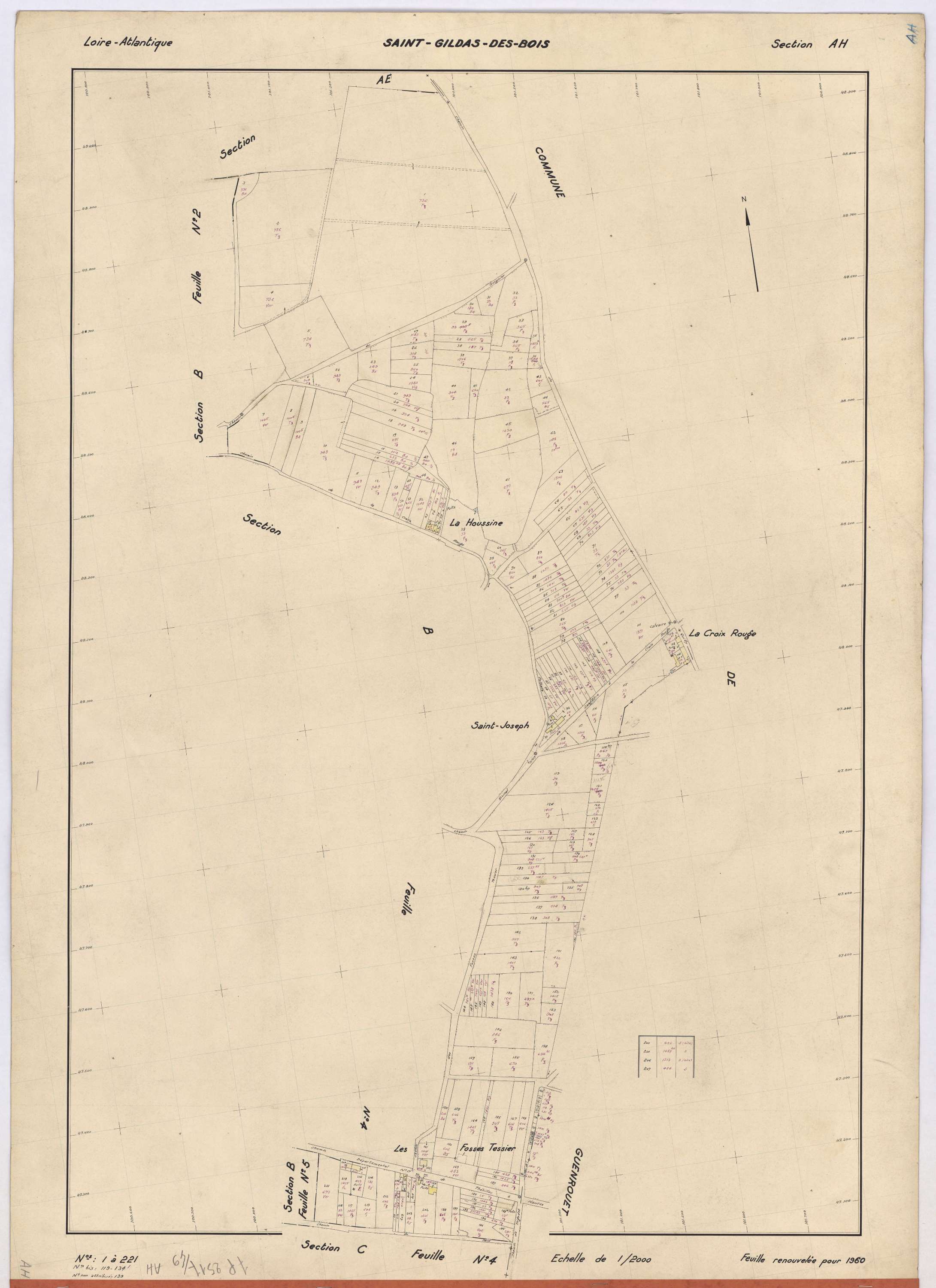 Saint-Gildas-des-Bois - Section AH 1-221