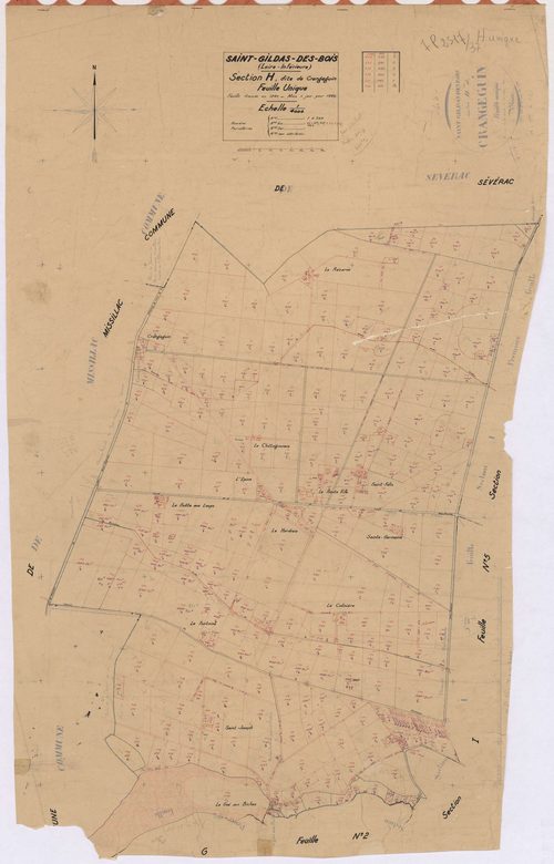 Saint-Gildas-des-Bois - Section H Crangeguin (section de) ; 1-369