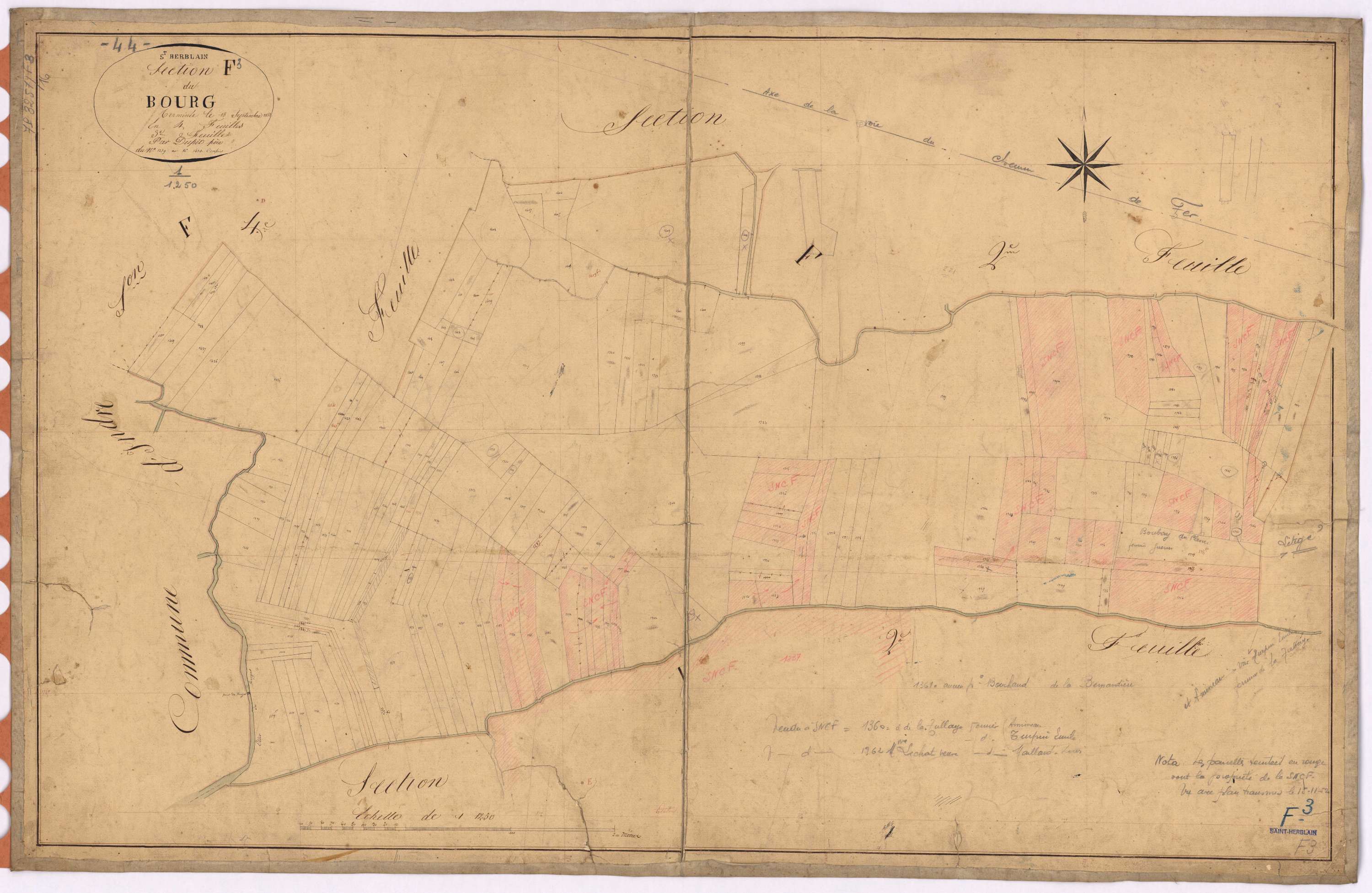 Saint-Herblain - Section F3 Bourg (section du) ; 1239-1433