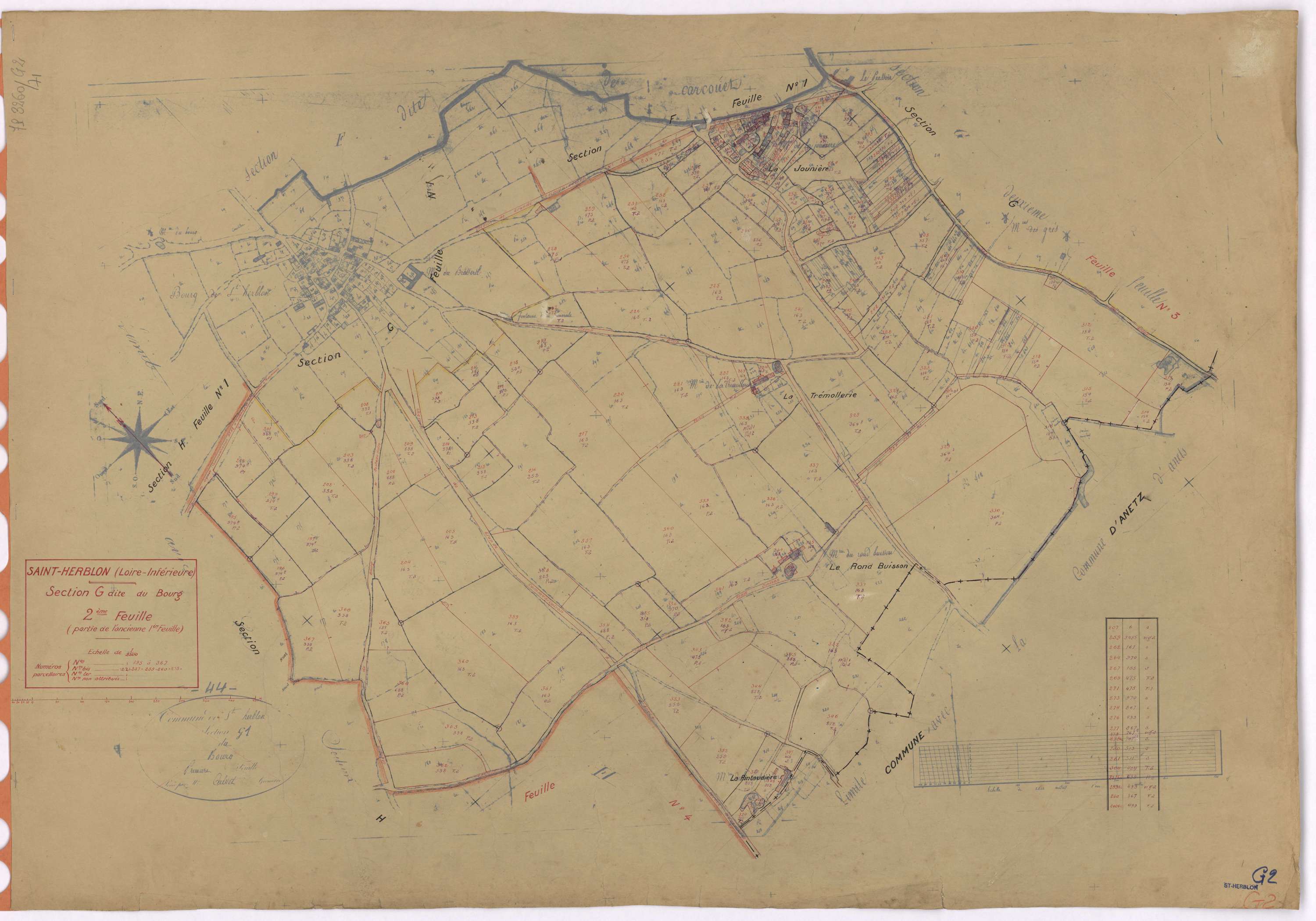 Saint-Herblon - Section G2 Bourg (section du) ; 195-367