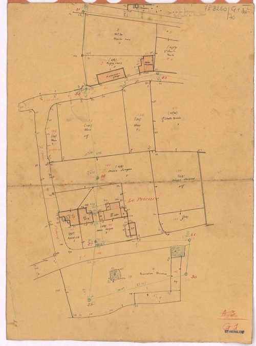 Saint-Herblon - Section G1 (développement) Bourg (section du) ; 1-194 ; développement du Prieuré