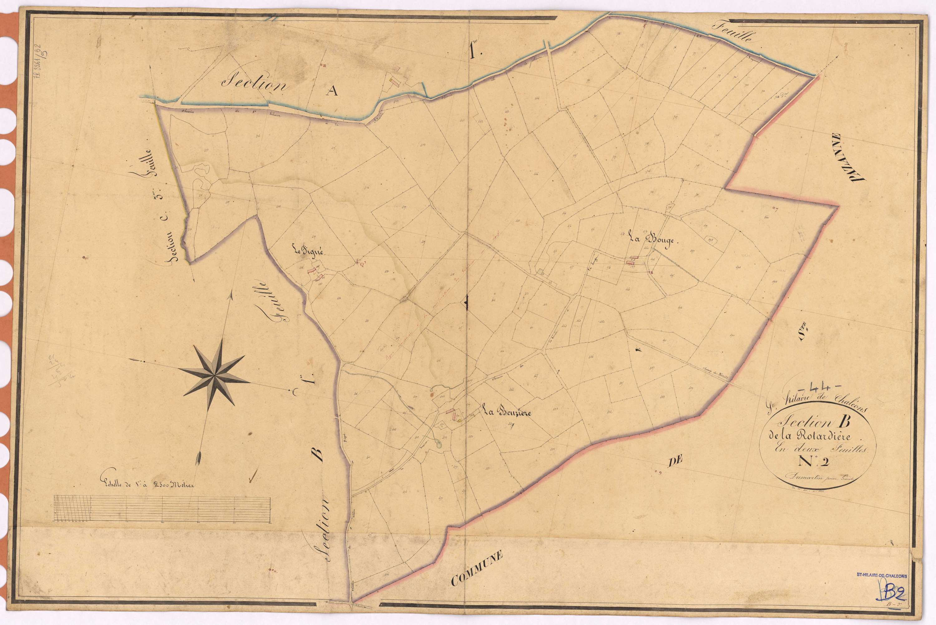 Saint-Hilaire-de-Chaléons - Section B2 Rotardière (section de La) ; 401-523