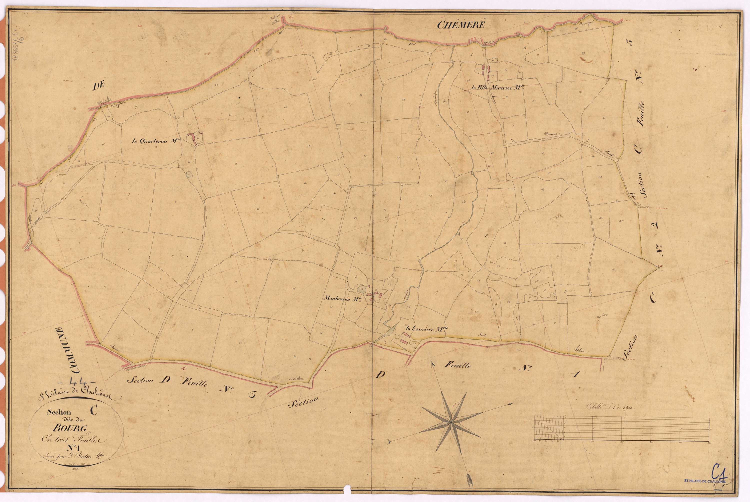 Saint-Hilaire-de-Chaléons - Section C1 Bourg (section du) ; 1-127