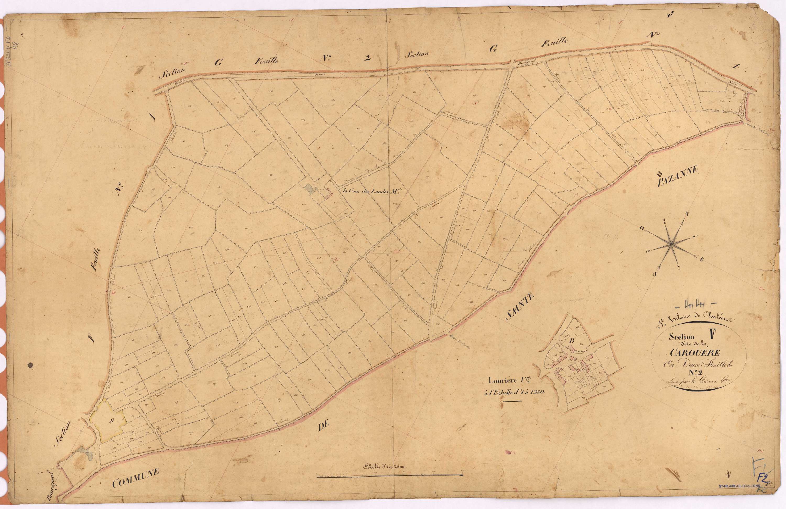Saint-Hilaire-de-Chaléons - Section F2 Carouère (section de La) ; 235-461