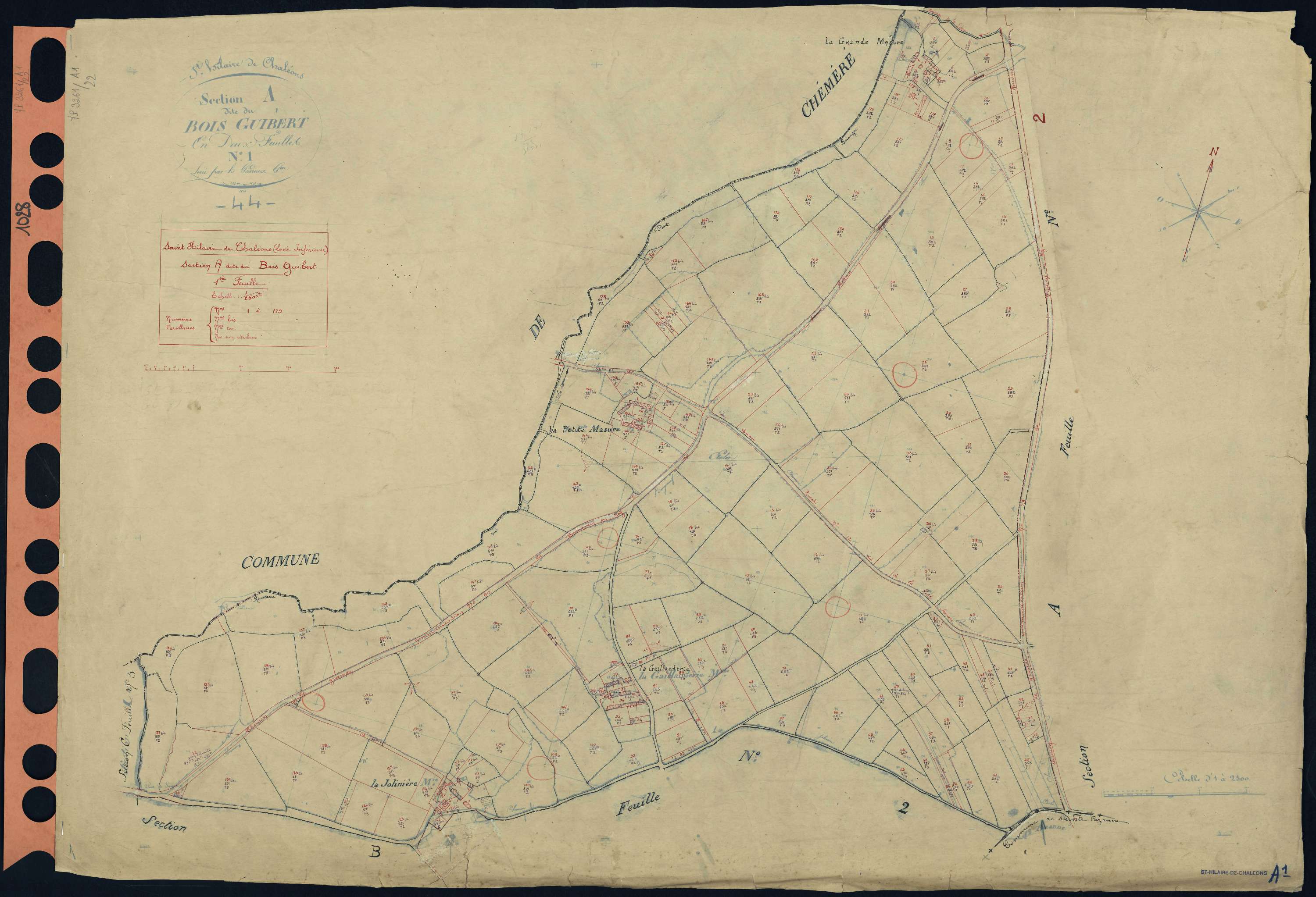 Saint-Hilaire-de-Chaléons - Section A1 Bois-Guibert (section du) . 1-179