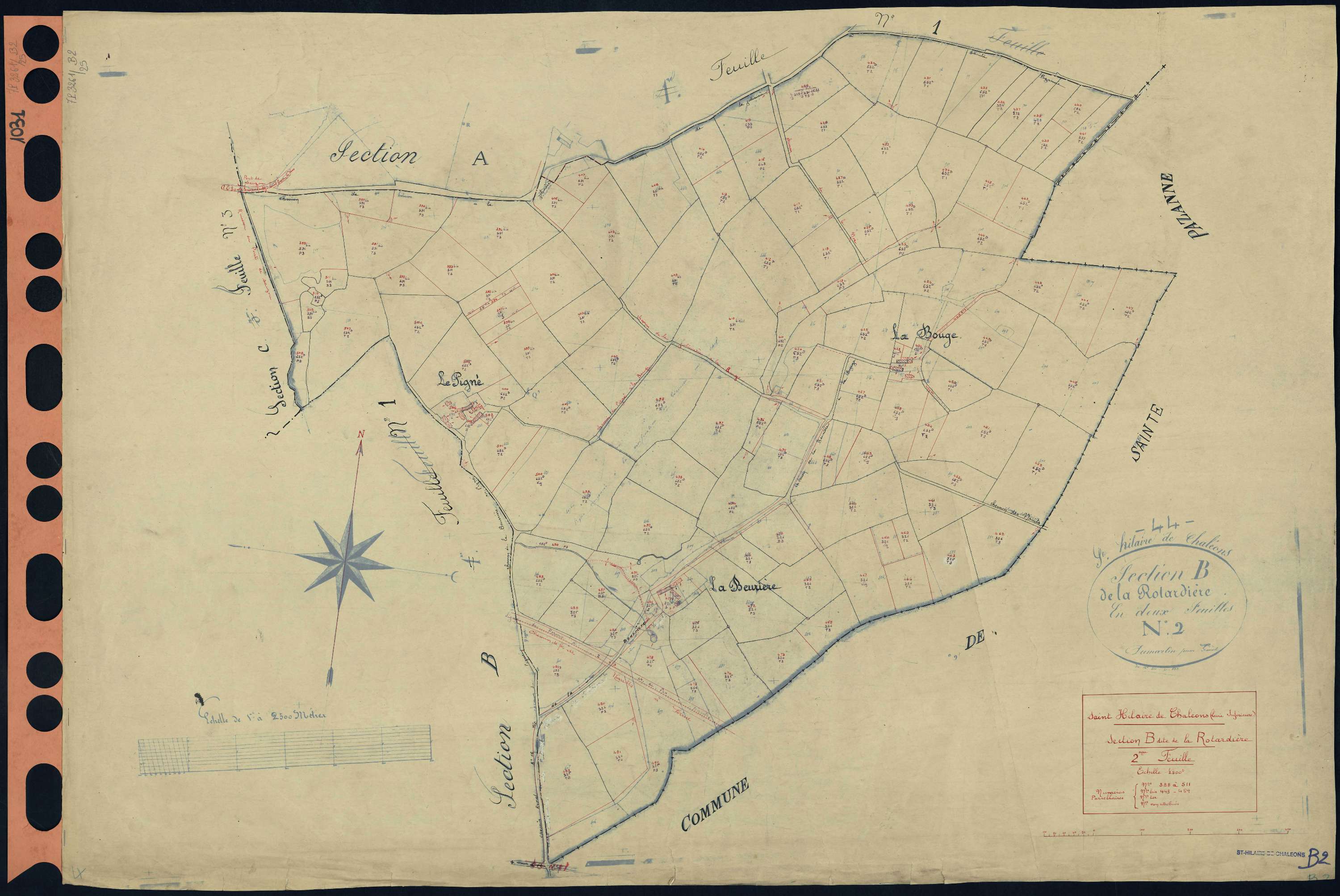 Saint-Hilaire-de-Chaléons - Section B2 Rotardière (section de La) . 388-511