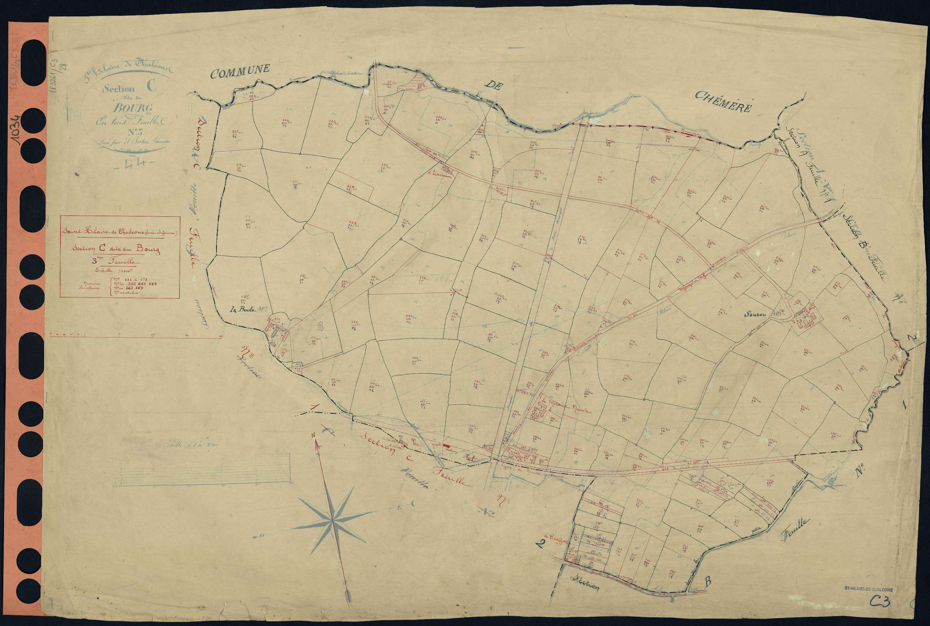 Saint-Hilaire-de-Chaléons - Section C3 Bourg (section du) . 522-678