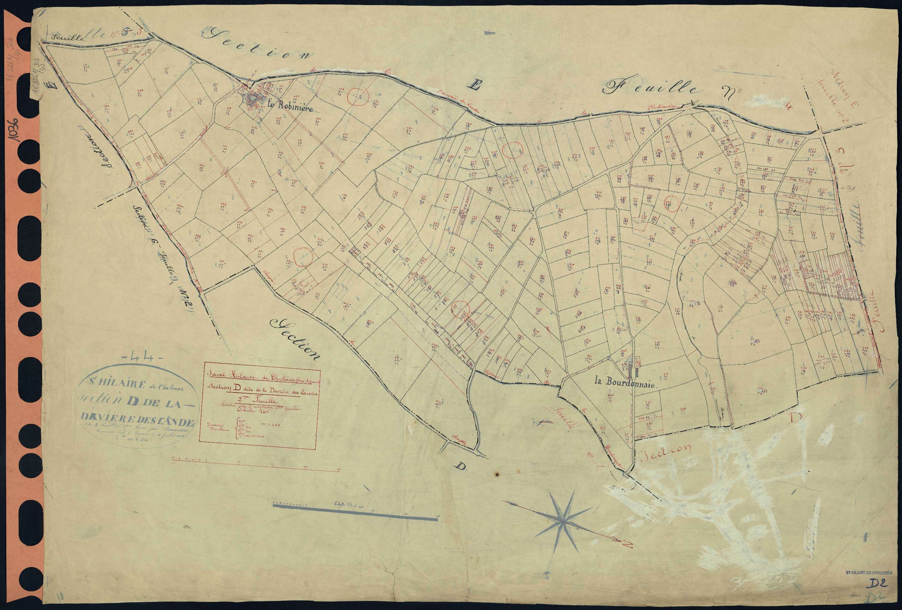 Saint-Hilaire-de-Chaléons - Section D2 Davière des Landes (section de La) . 177-469