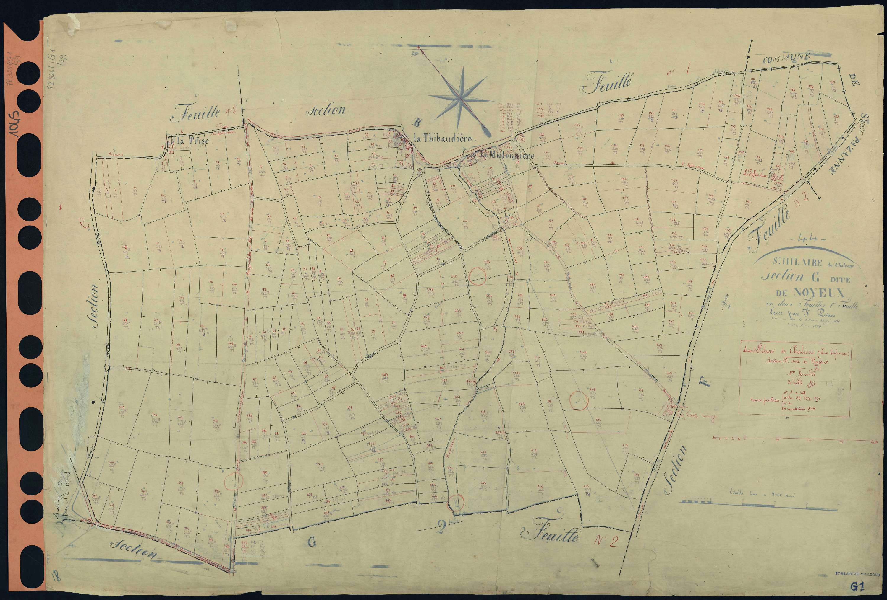 Saint-Hilaire-de-Chaléons - Section G1 Noyeux (section de) . 1-318