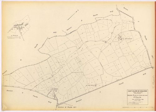 Saint-Hilaire-de-Chaléons - Section D1 Davière des Landes (section de La) ; 1-176