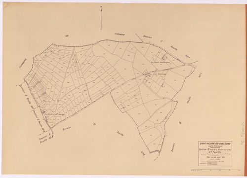 Saint-Hilaire-de-Chaléons - Section D3 Davière des Landes (section de La) ; 470-662