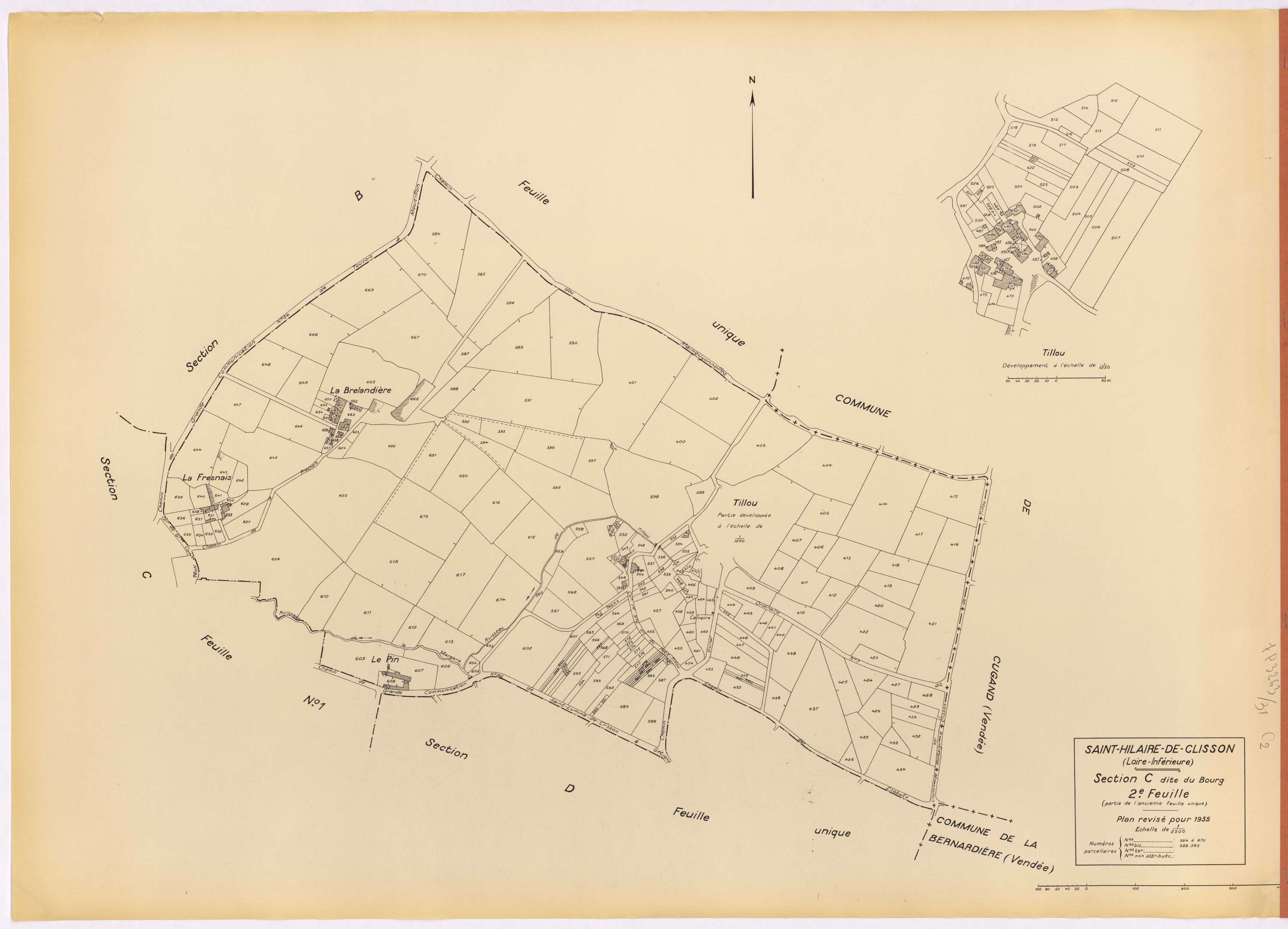 Saint-Hilaire-de-Clisson - Section C2 Bourg (section du) ; 384-670