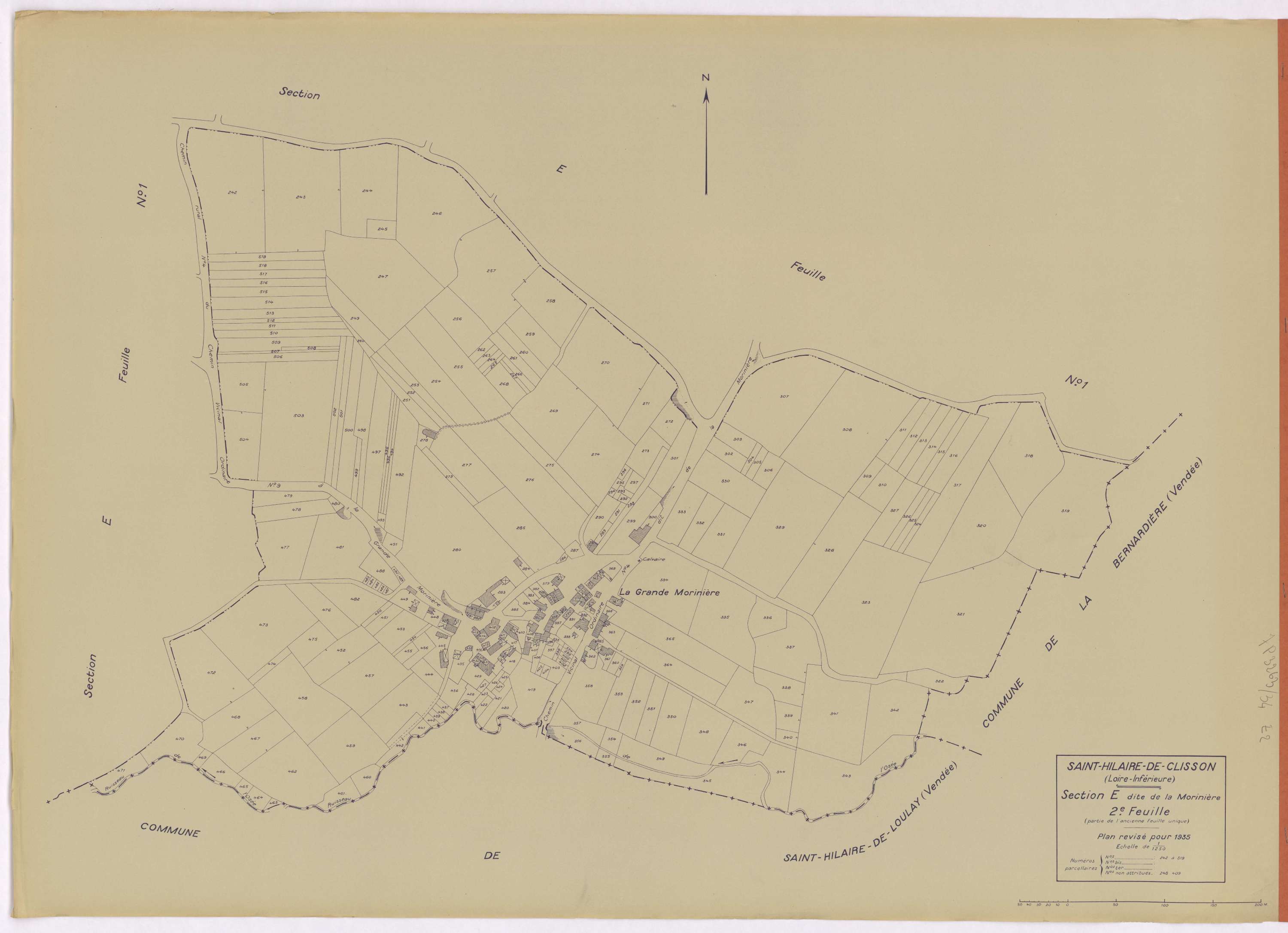 Saint-Hilaire-de-Clisson - Section E2 Morinière (section de La) ; 242-519