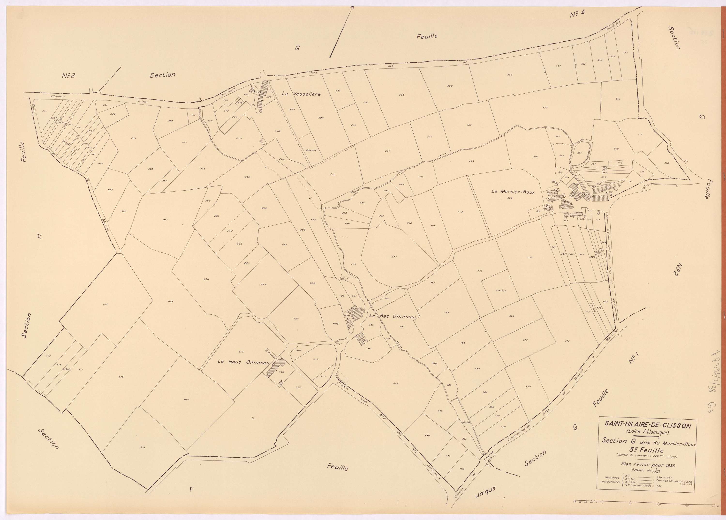 Saint-Hilaire-de-Clisson - Section G3 Mortier-Roux (section du) ; 234-424