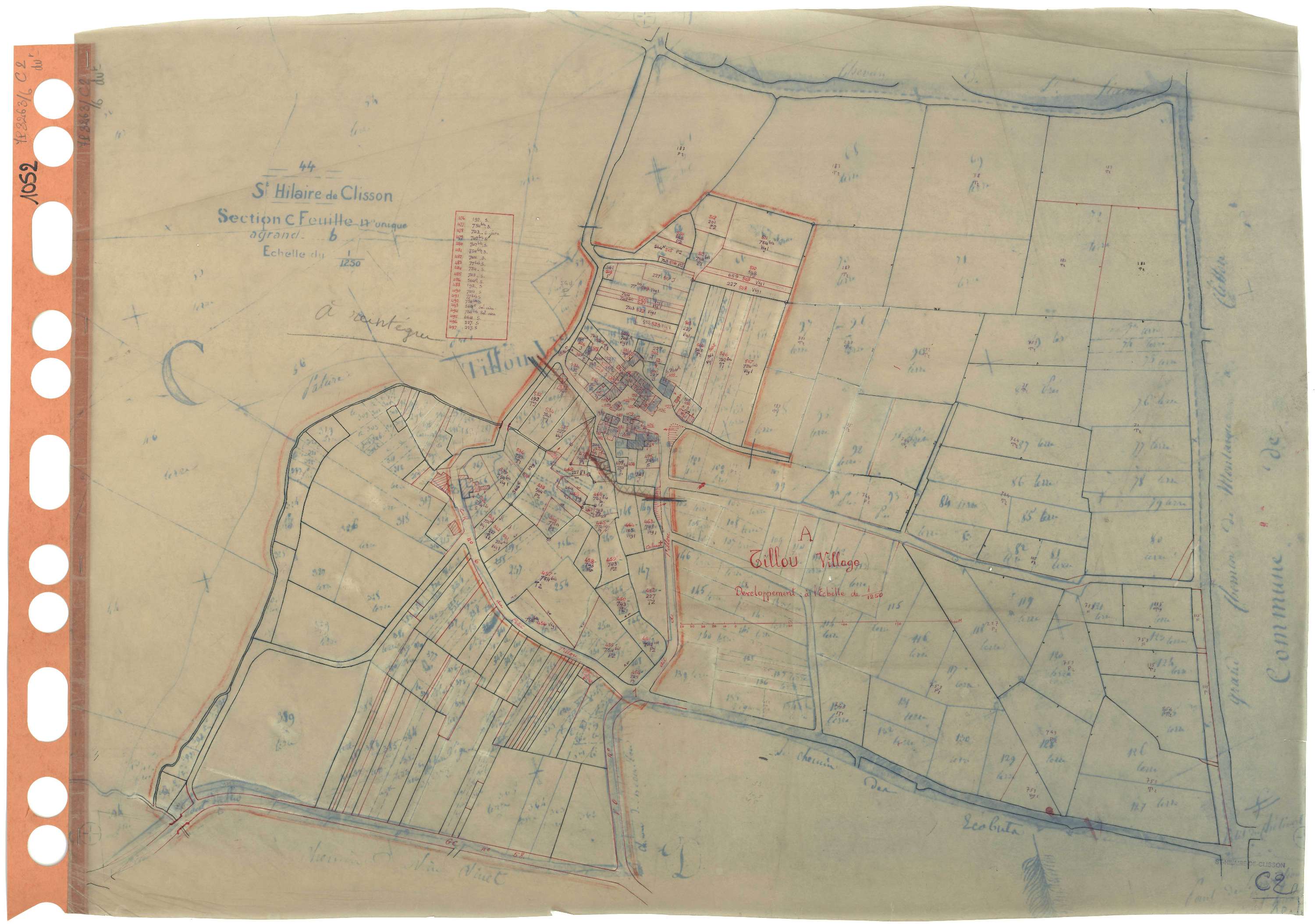 Saint-Hilaire-de-Clisson - Section C2 (développement) Bourg (section du) . 384-670 . développement du village de Tillou