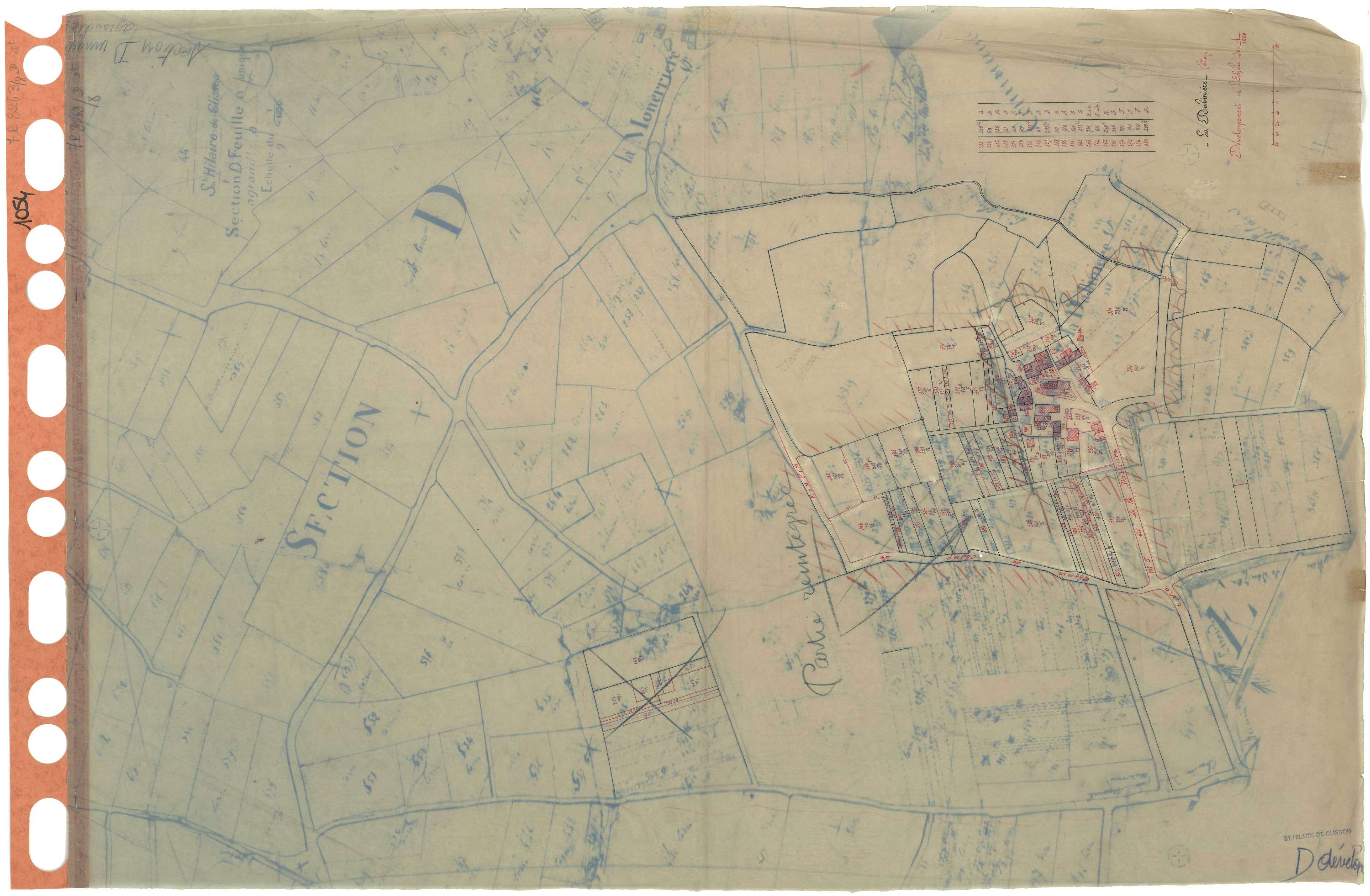 Saint-Hilaire-de-Clisson - Section D (développement) Dabinière (section de La) . 1-557 . développement du village de La Dabinière