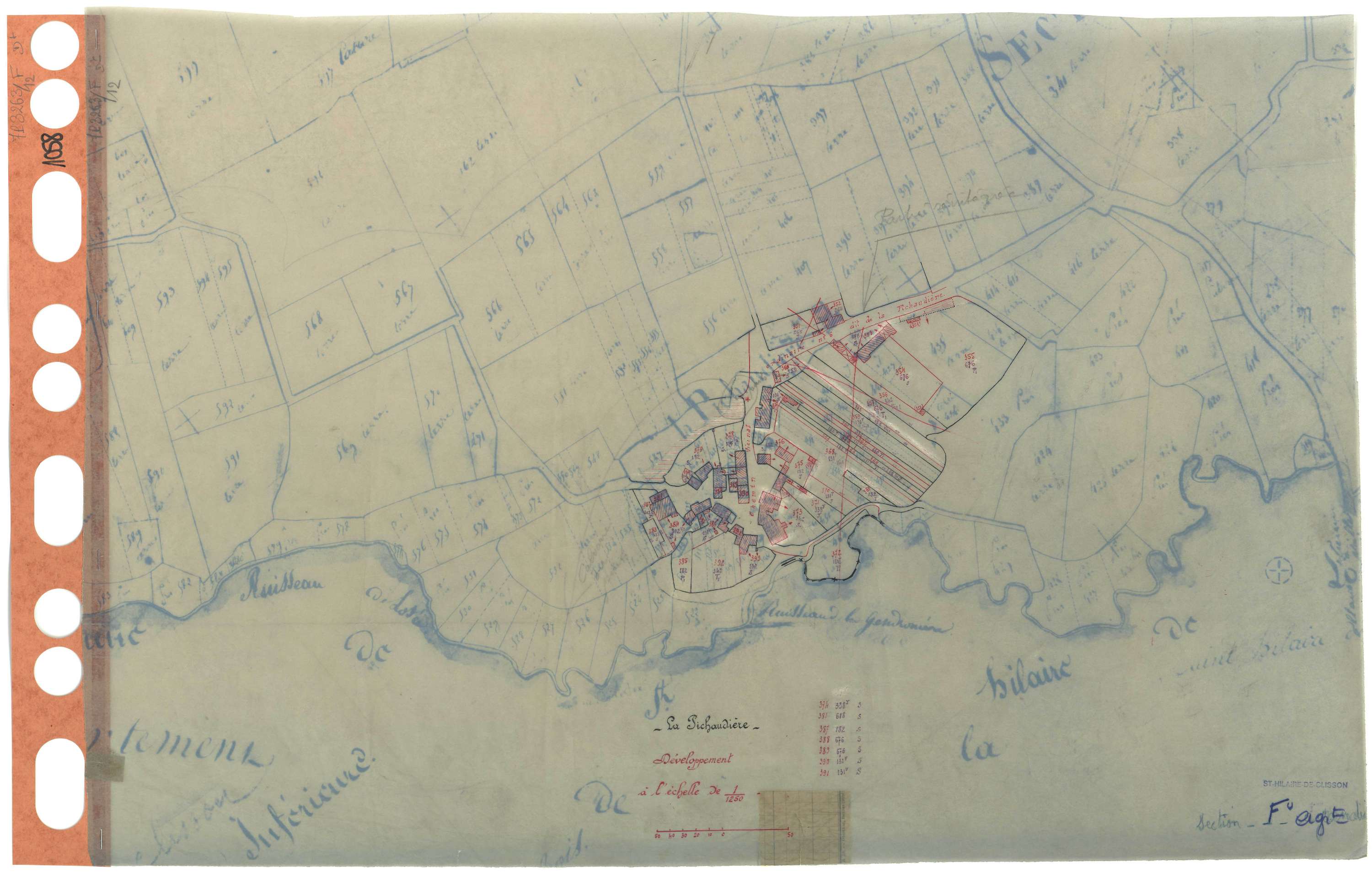 Saint-Hilaire-de-Clisson - Section F (développement) Pichaudière (section de La) . 1-462 . développement du village de La Pichaudière
