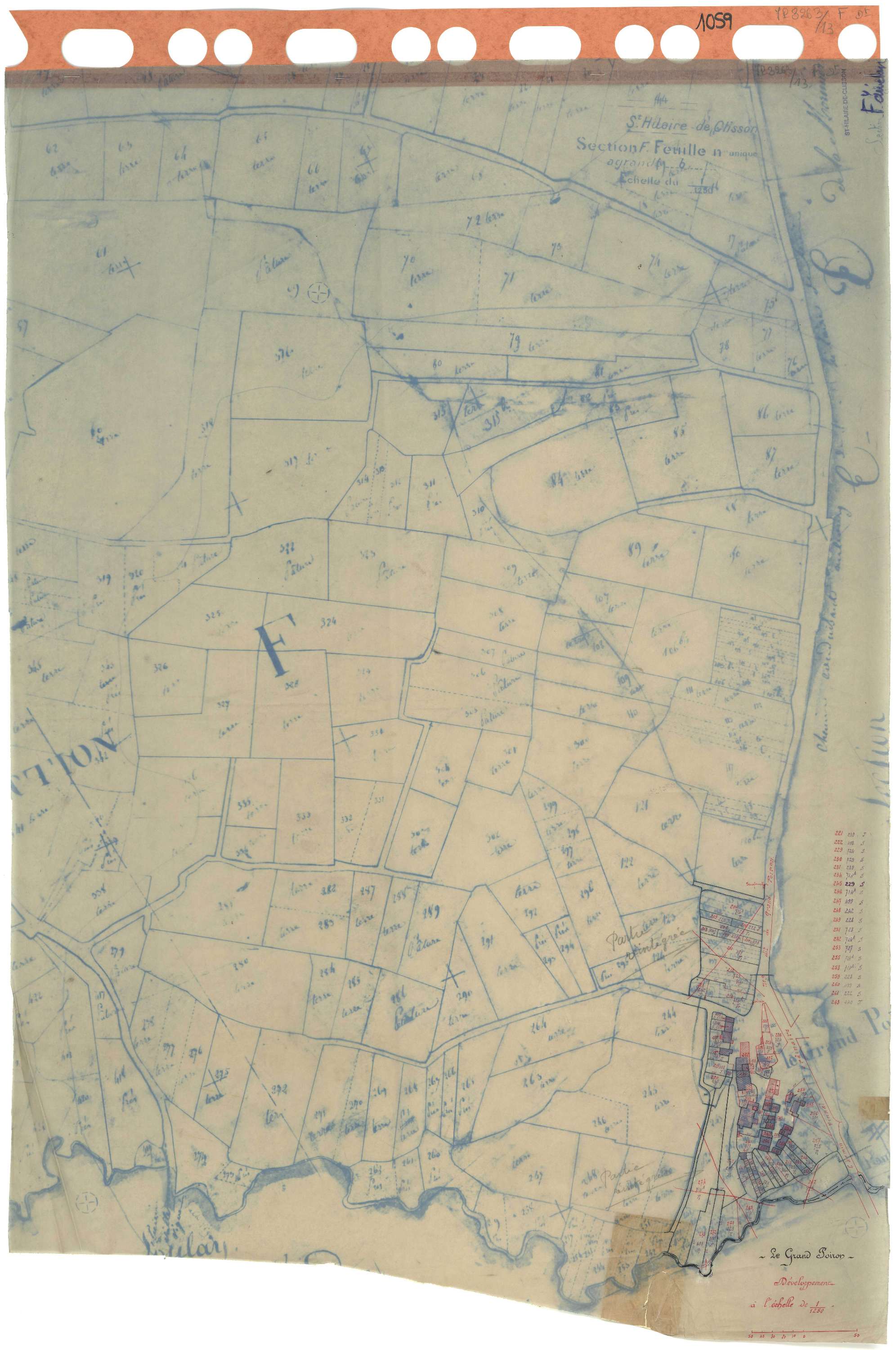 Saint-Hilaire-de-Clisson - Section F (développement) Pichaudière (section de La) . 1-462 . développement du village du Grand Poiron