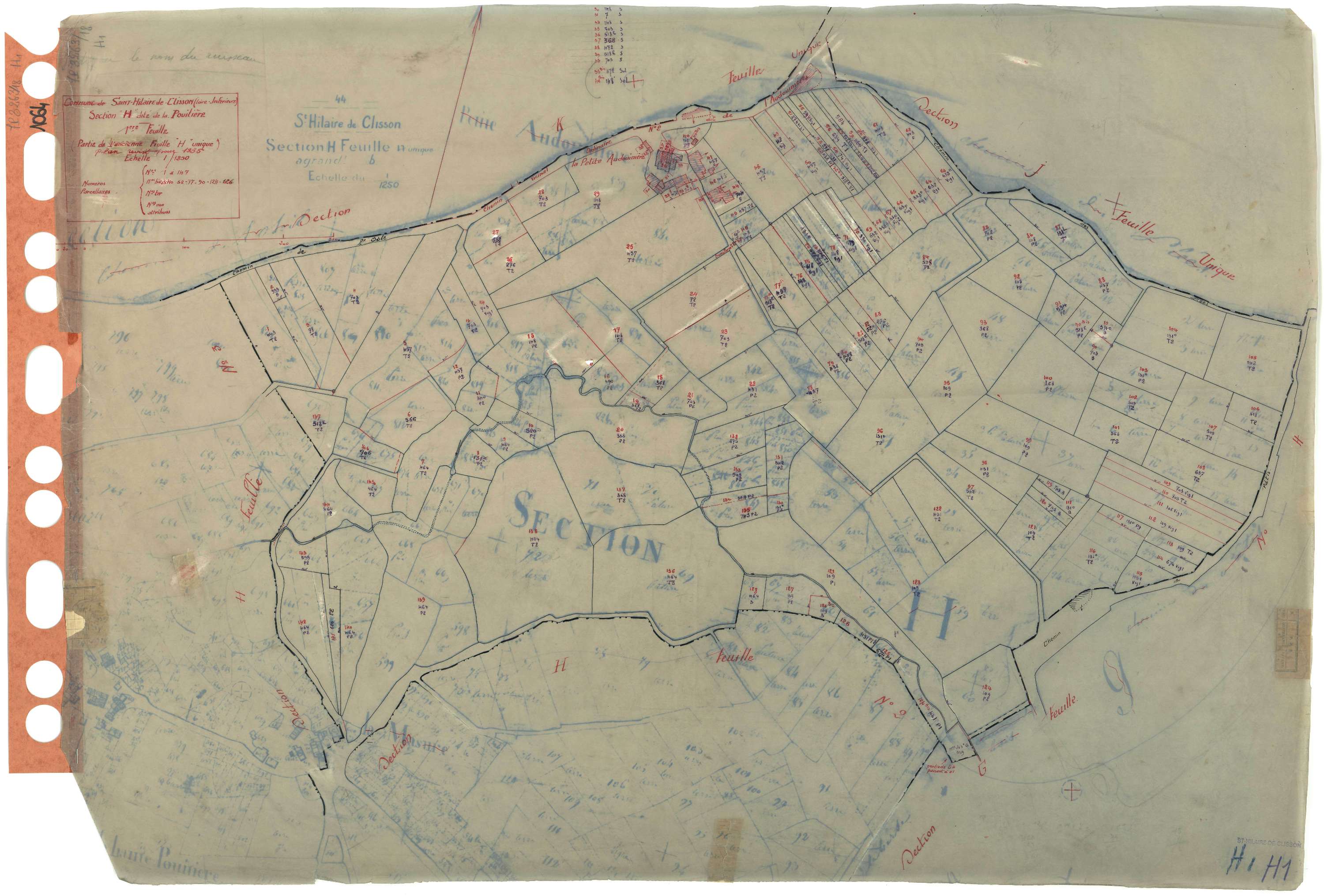 Saint-Hilaire-de-Clisson - Section H1 Pouitière (section de La) . 1-147