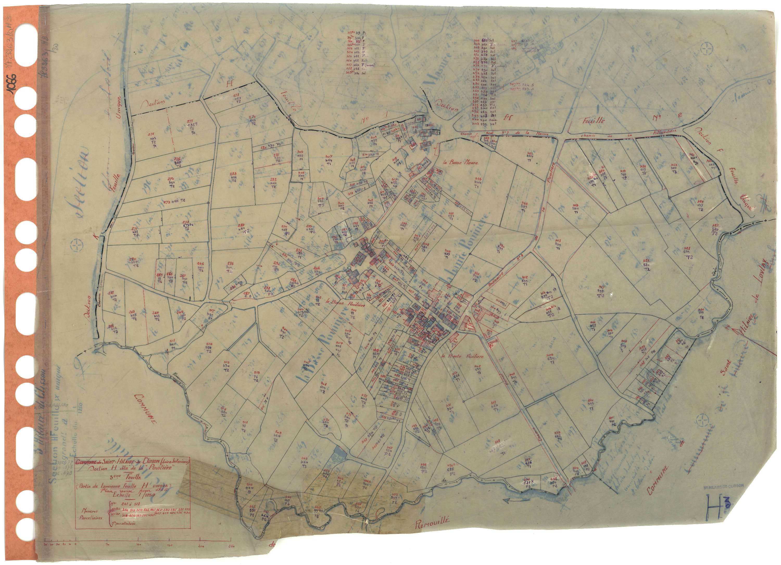 Saint-Hilaire-de-Clisson - Section H3 Pouitière (section de La) . 261-518