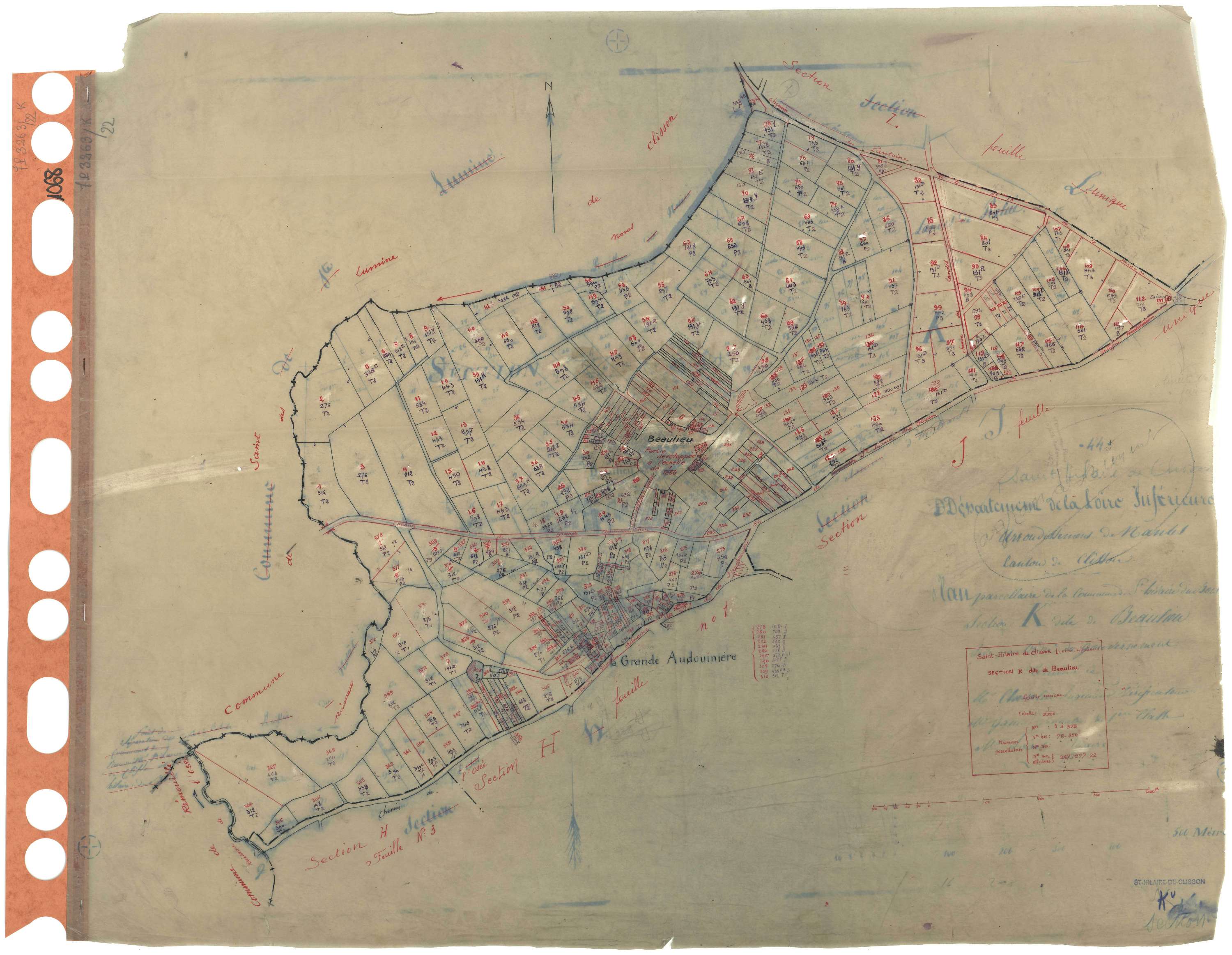Saint-Hilaire-de-Clisson - Section K Beaulieu (section de) . 1-378