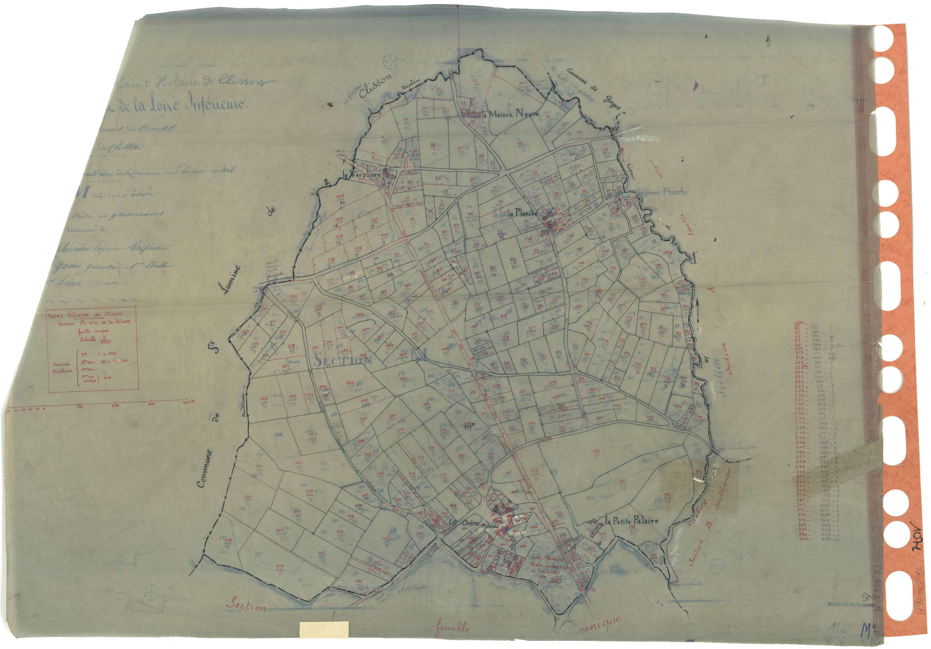 Saint-Hilaire-de-Clisson - Section M Palaire (section de La) . 1-445