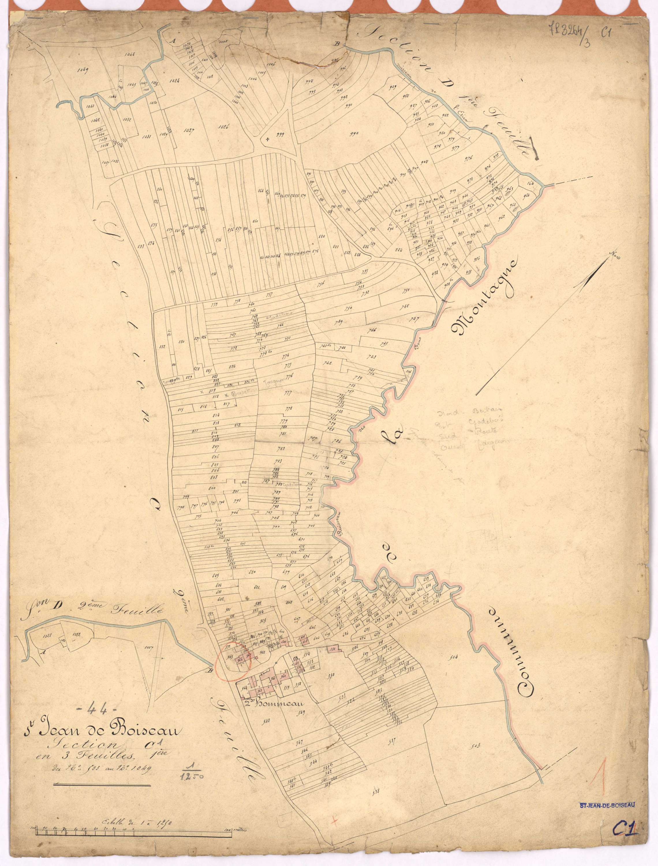 Saint-Jean-de-Boiseau - Section C1 Briandière (section de La) ; 503-1049