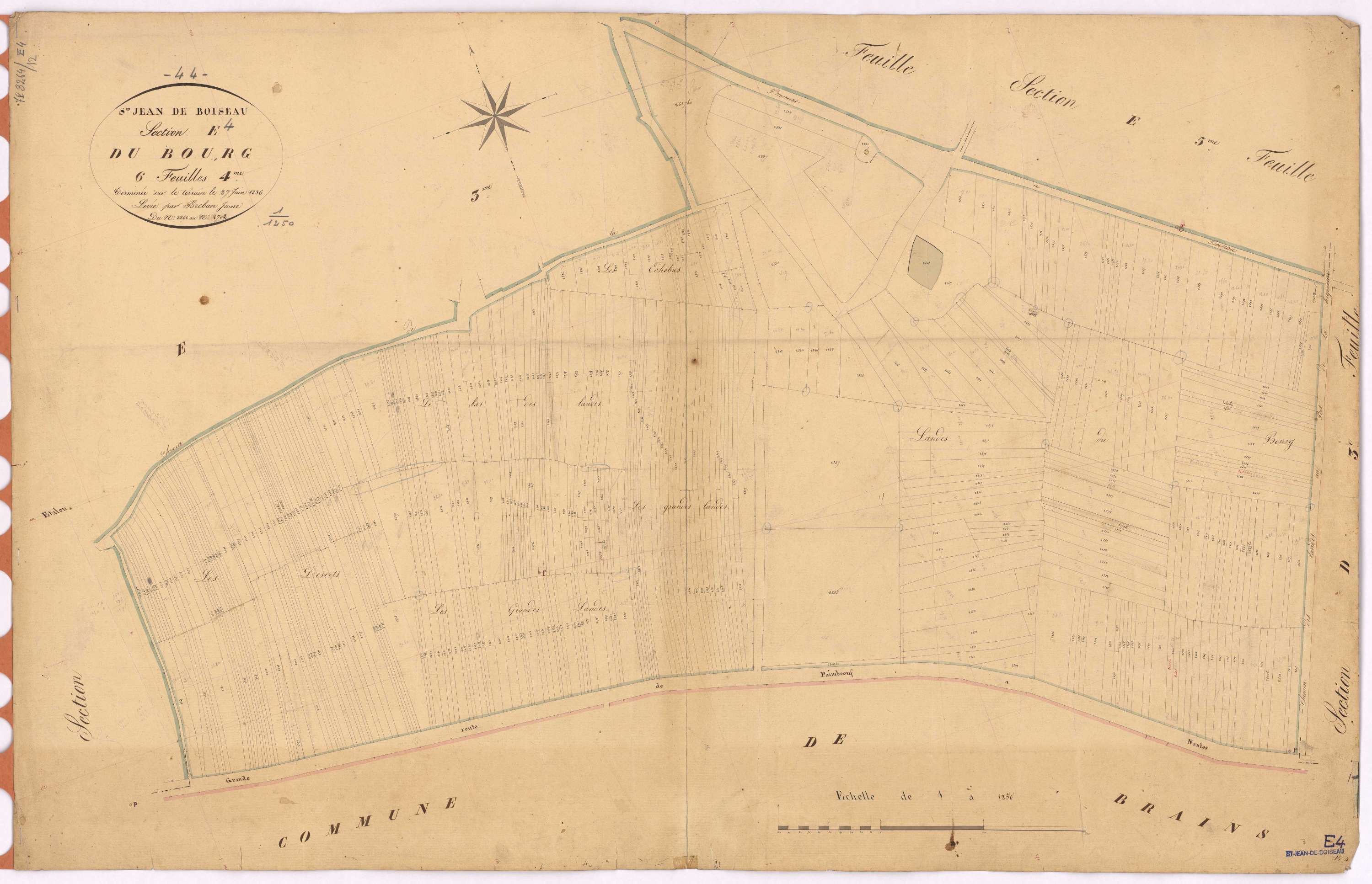 Saint-Jean-de-Boiseau - Section E4 Bourg (section du) ; 2266-2702