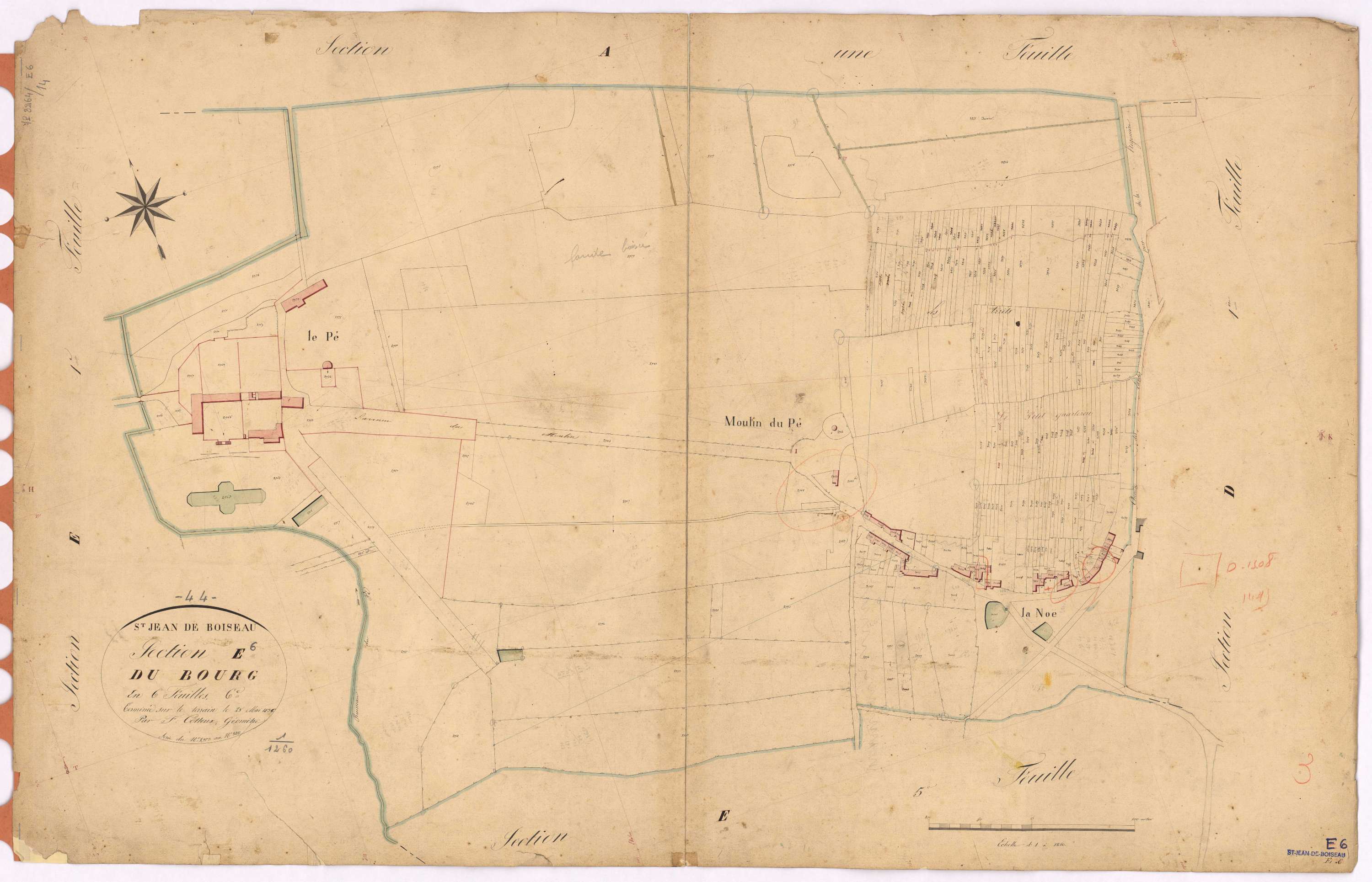 Saint-Jean-de-Boiseau - Section E6 Bourg (section du) ; 2953-3255