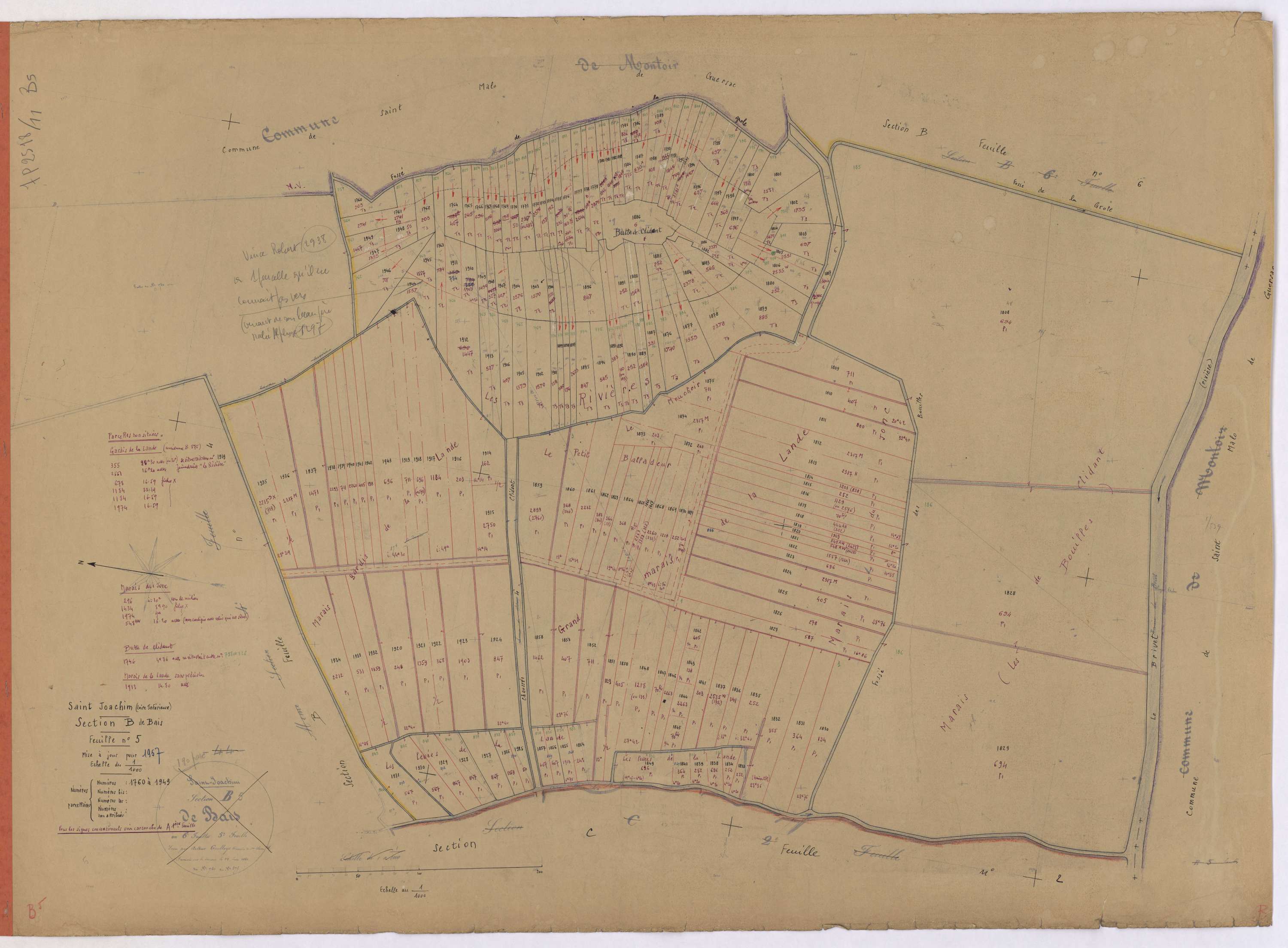 Saint-Joachim - Section B5 Bais (section de) ; 1760-1949