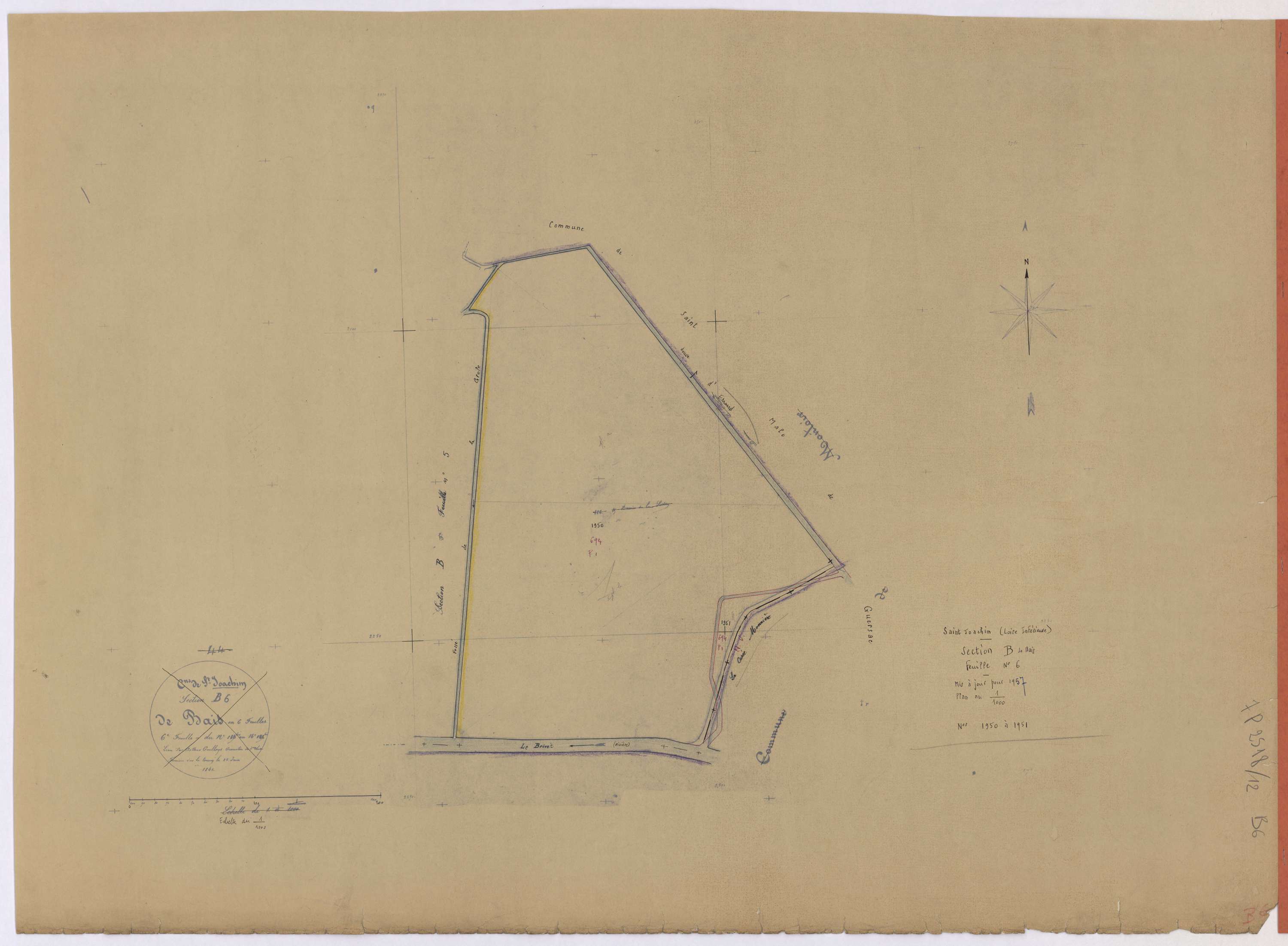 Saint-Joachim - Section B6 Bais (section de) ; 1950-1951