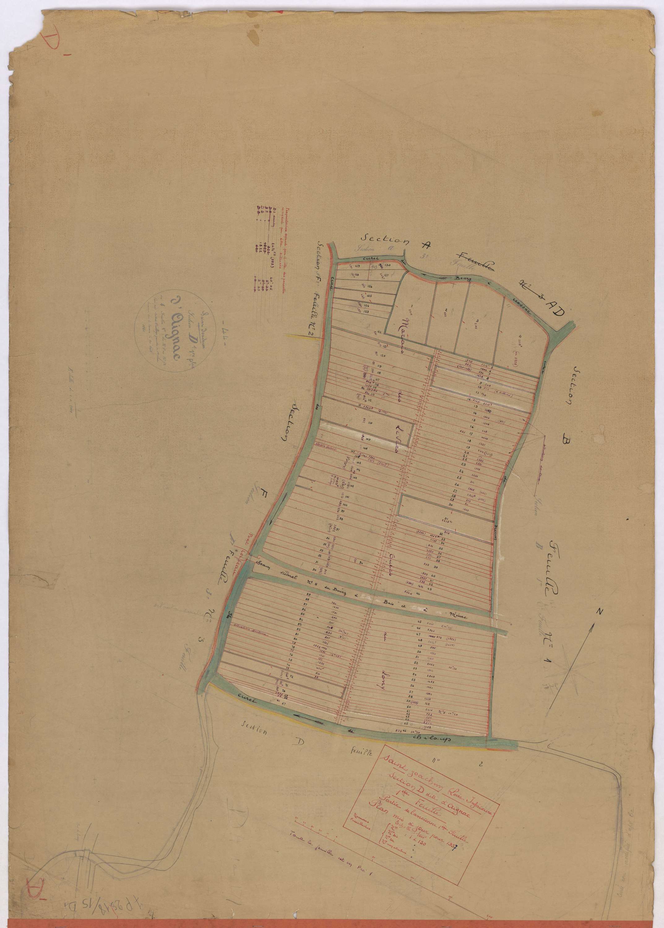Saint-Joachim - Section D1 Aignac (section d') ; 1-130
