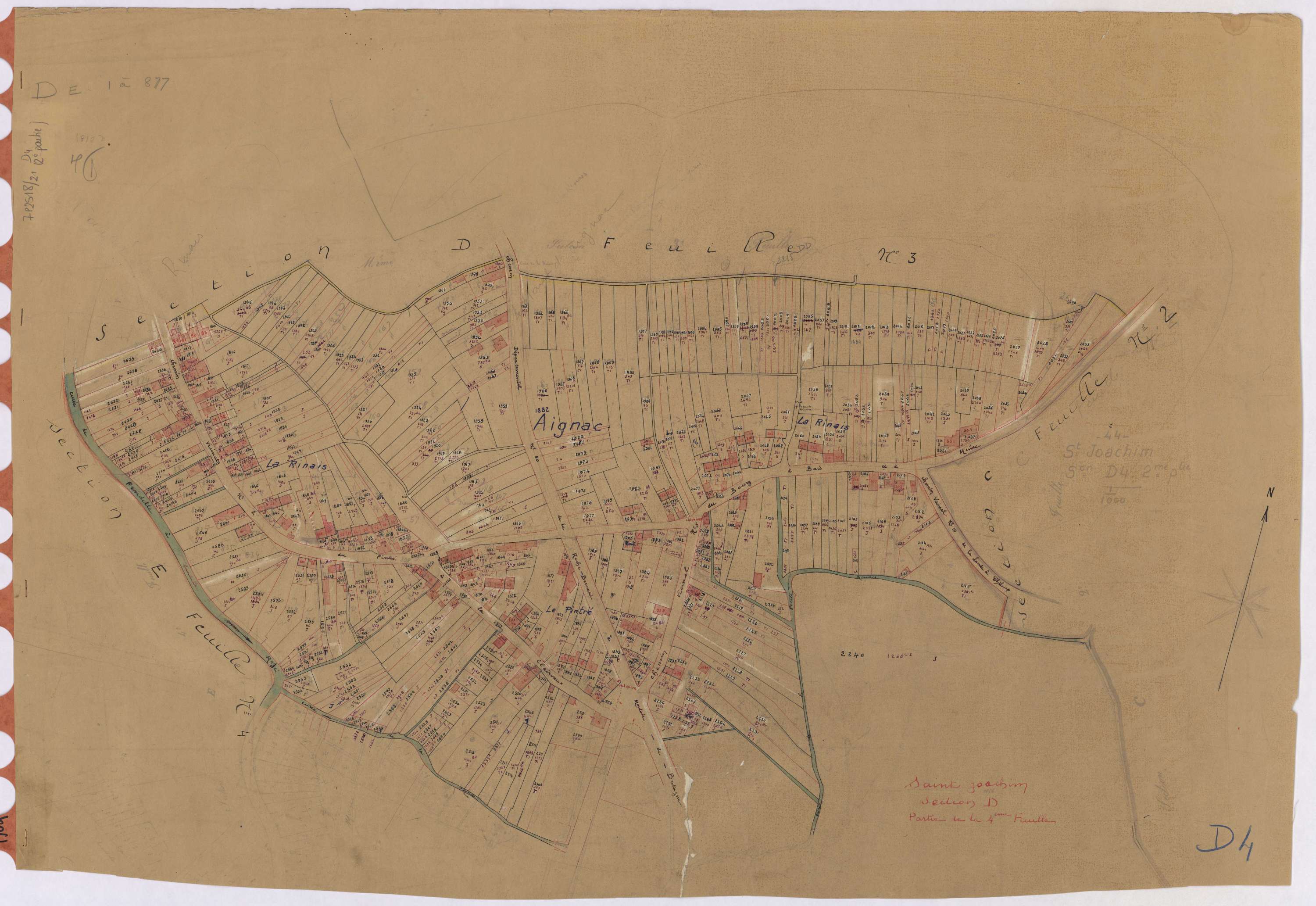 Saint-Joachim - Section D4 Aignac (section d') ; 1810-2640