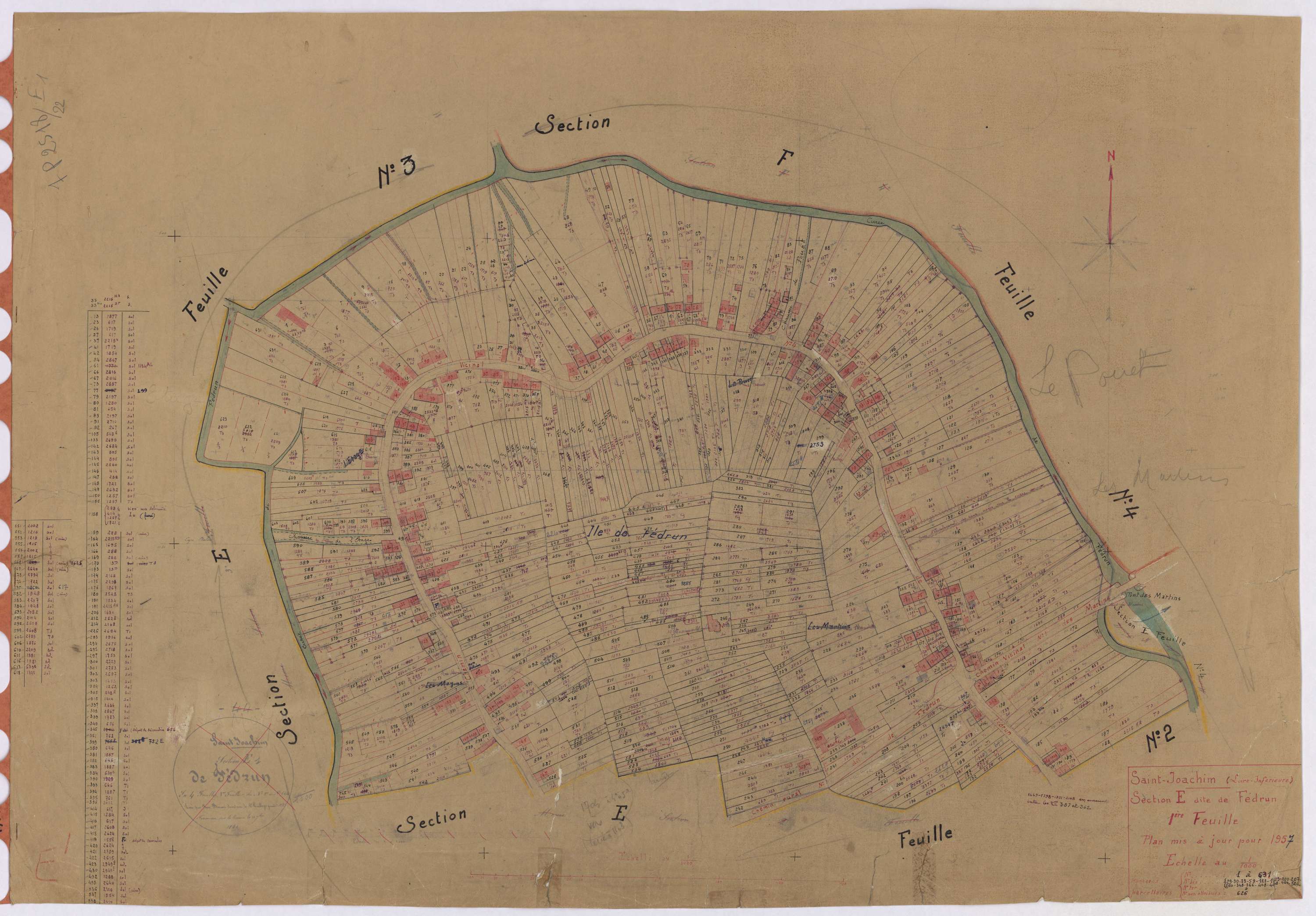 Saint-Joachim - Section E1 Fédrun (section de) ; 1-631