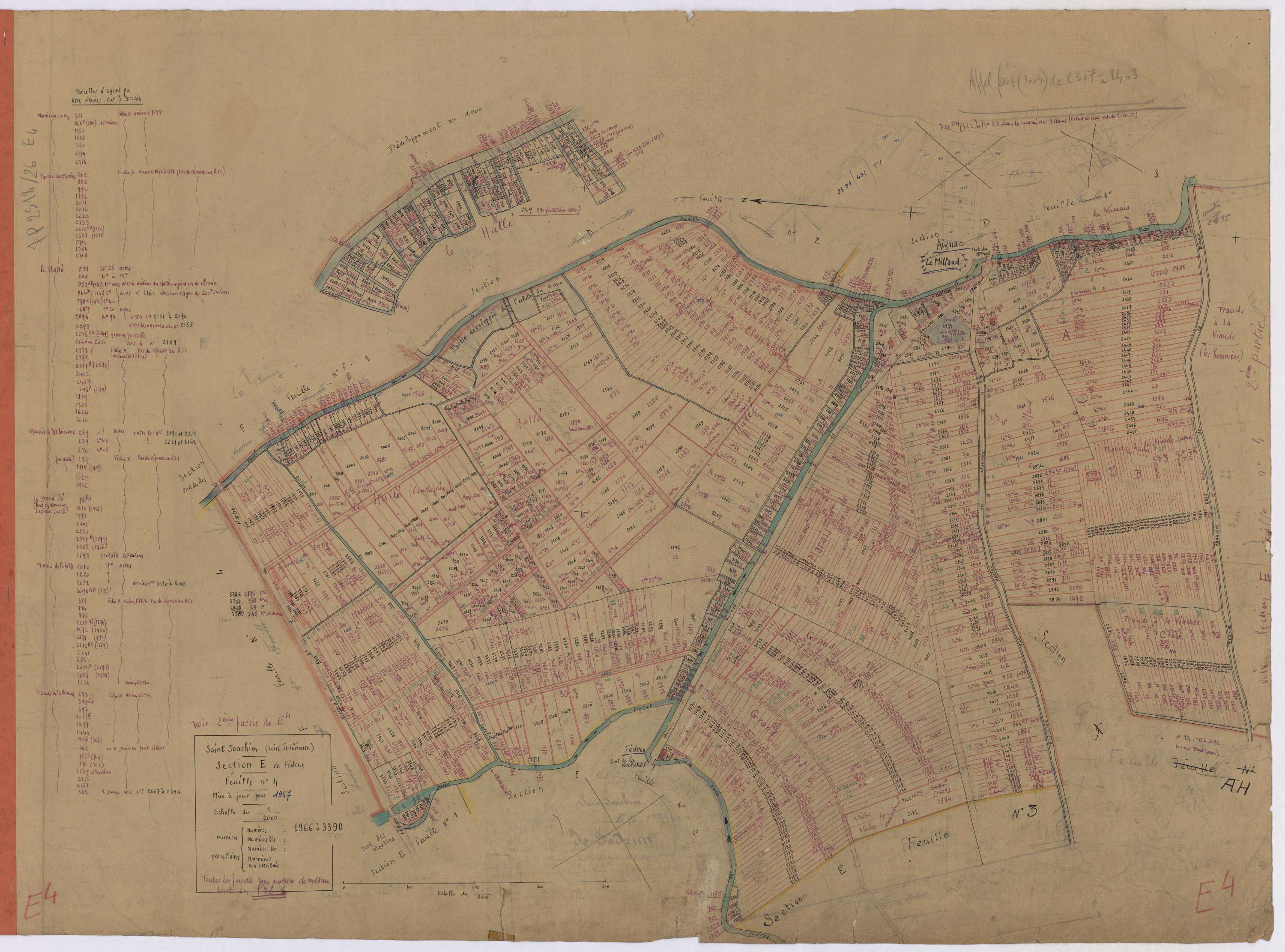 Saint-Joachim - Section E4 Fédrun (section de) ; 1966-3390