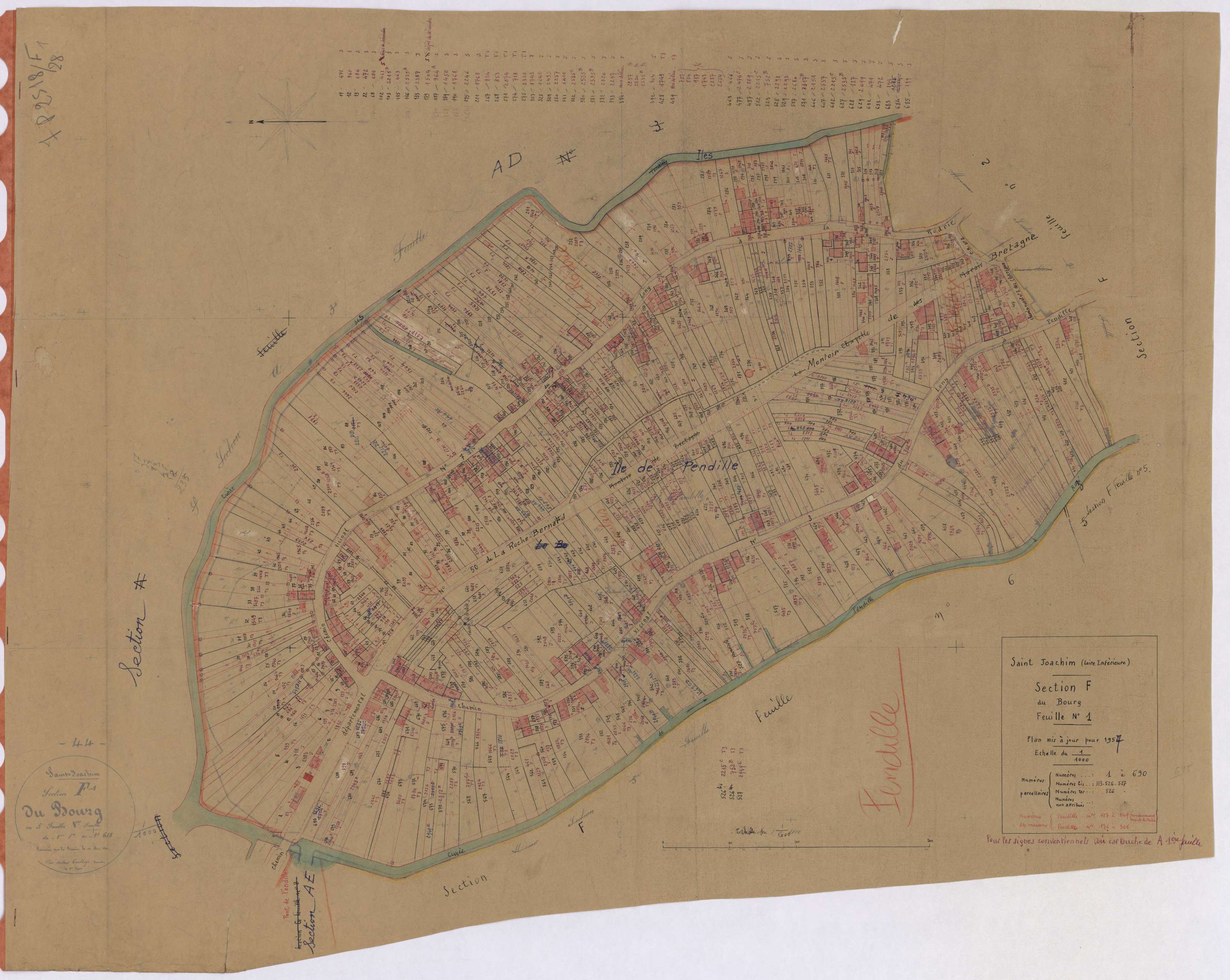 Saint-Joachim - Section F1 Bourg (section du) ; 1-690