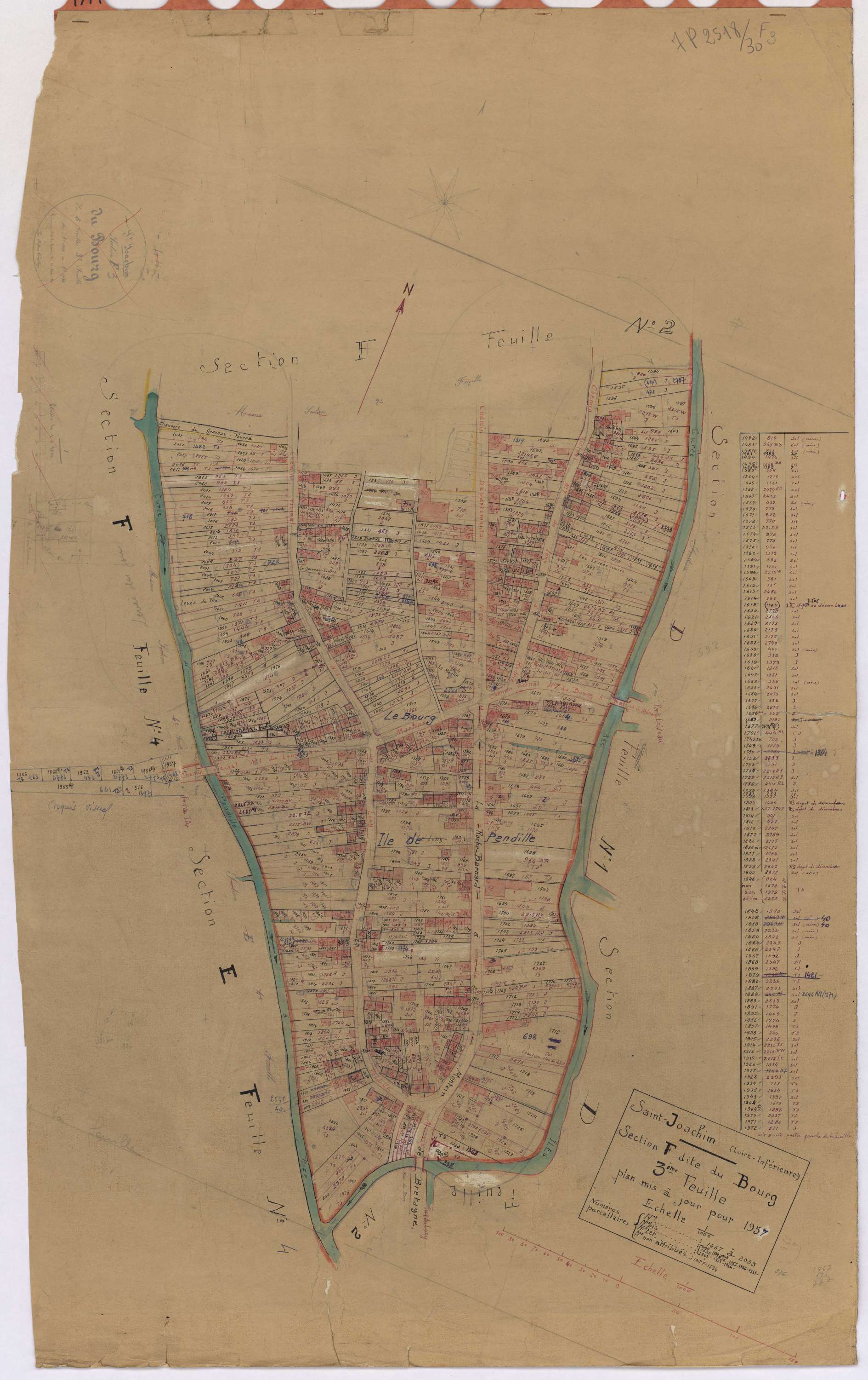 Saint-Joachim - Section F3 Bourg (section du) ; 1467-2033
